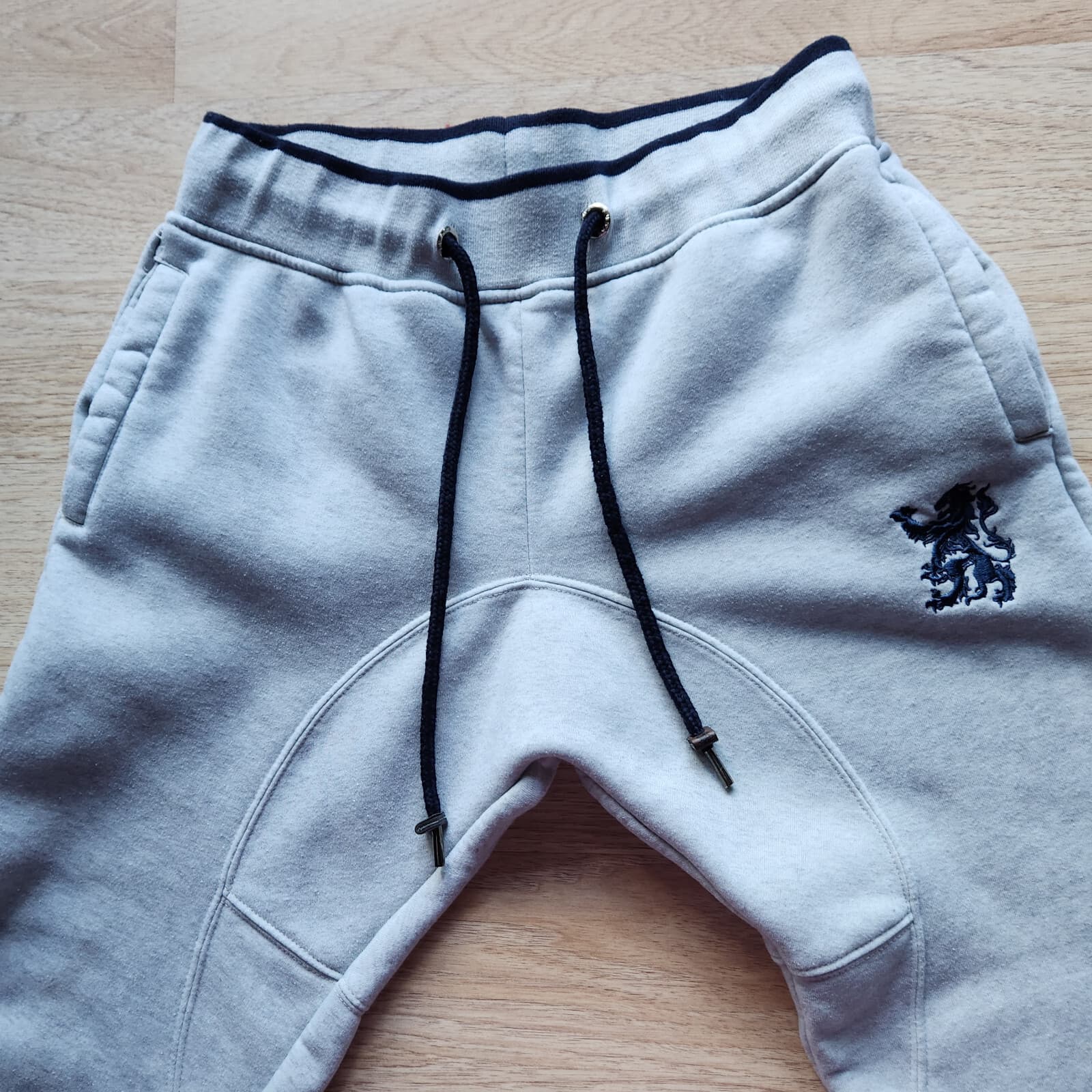 Fusai Athletic Jogger Sweatpants Fleece Lined Pocket Drawstring Grey Men's M - Thumbnail 2
