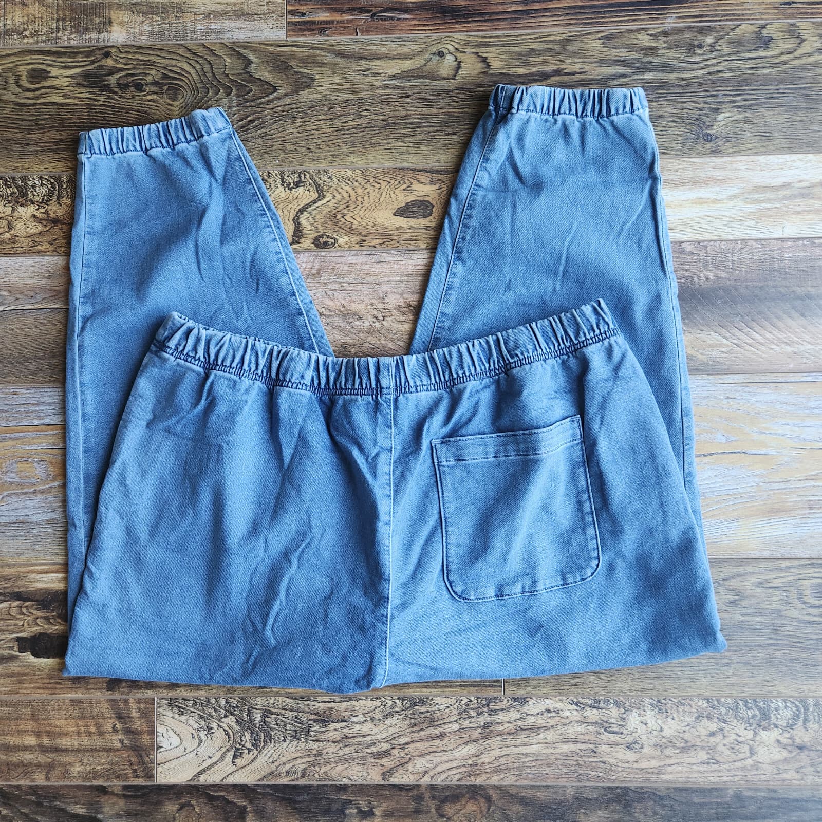 NWT Madewell Sweatpant Jogger Jeans Slouchy Relaxed Elastic Waist Blue Women XXL - Thumbnail 7