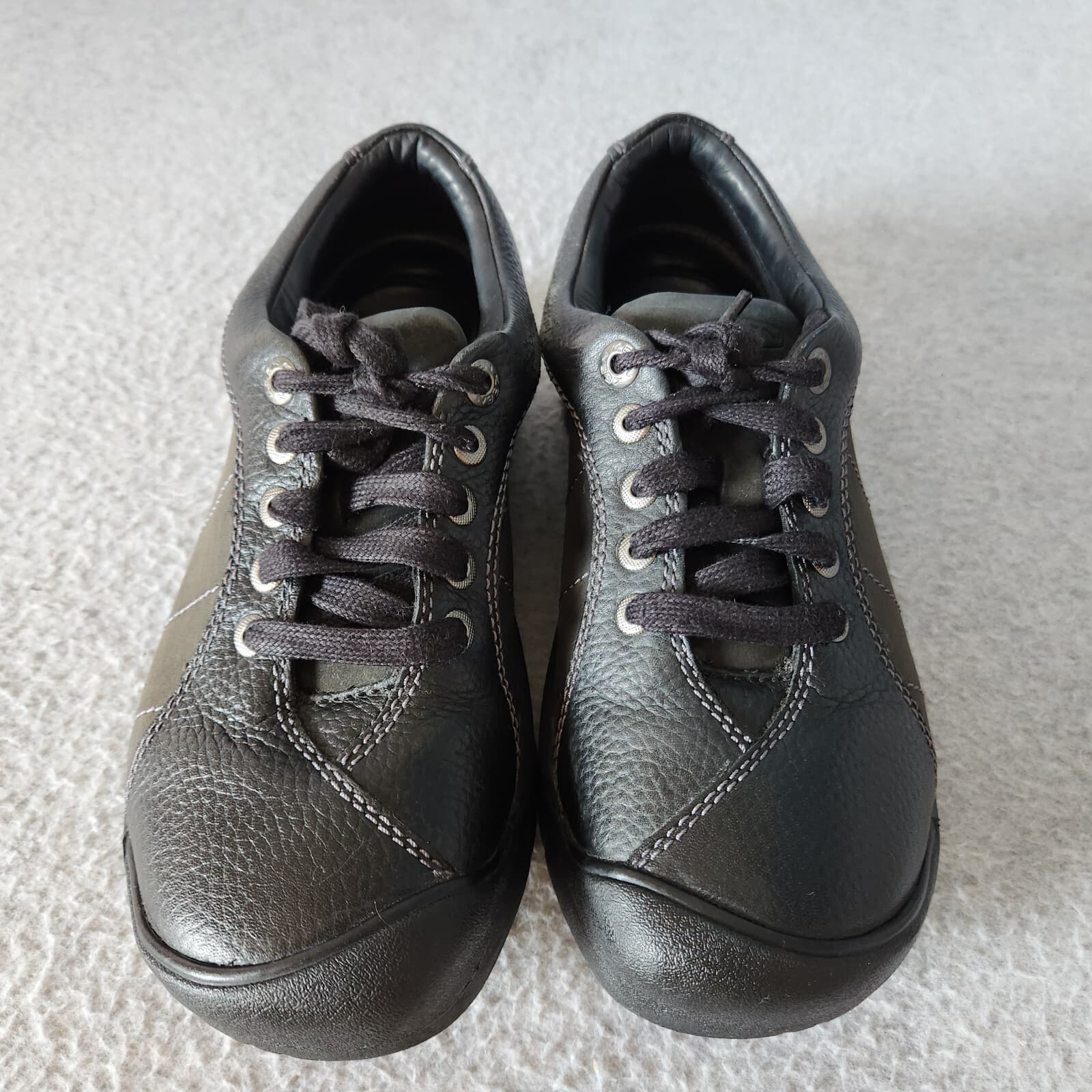 Keen Presidio Leather Hiking Walking Comfort Sneakers Lace Up Black Women US6.5 - Thumbnail 9