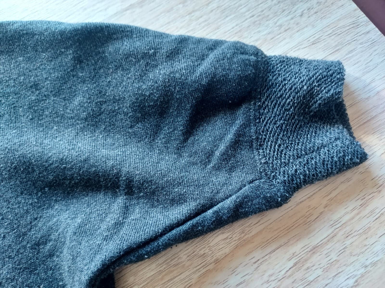 Billabong Designer's Closet Bird Terry Knit Top 3/4 Sleeve Black Grey Women M - Thumbnail 6