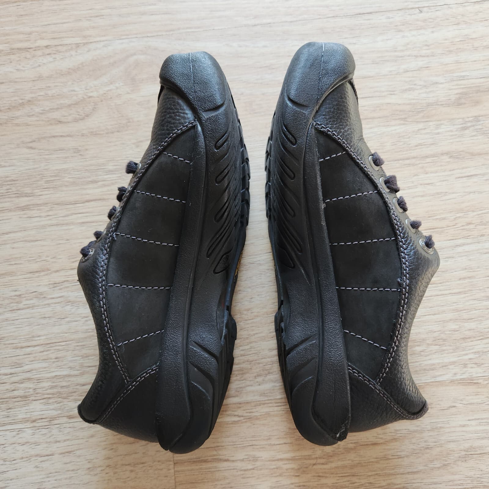 Keen Presidio Leather Hiking Walking Comfort Sneakers Lace Up Black Women US6.5 - Thumbnail 5
