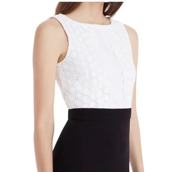 Diane Von Furstenberg $598 Tavita Lace Wide Leg Jumpsuit White Black Sz.0 - Thumbnail 4