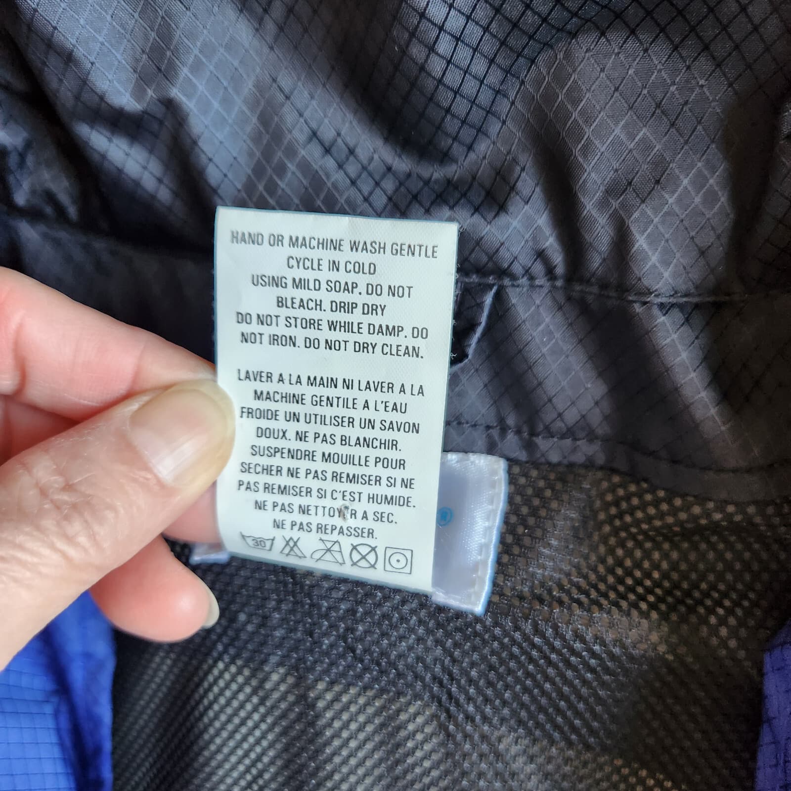 Vintage Pearl Izumi Windbreaker Cycling Jacket Attachable Hood Blue Women's XS - Thumbnail 15