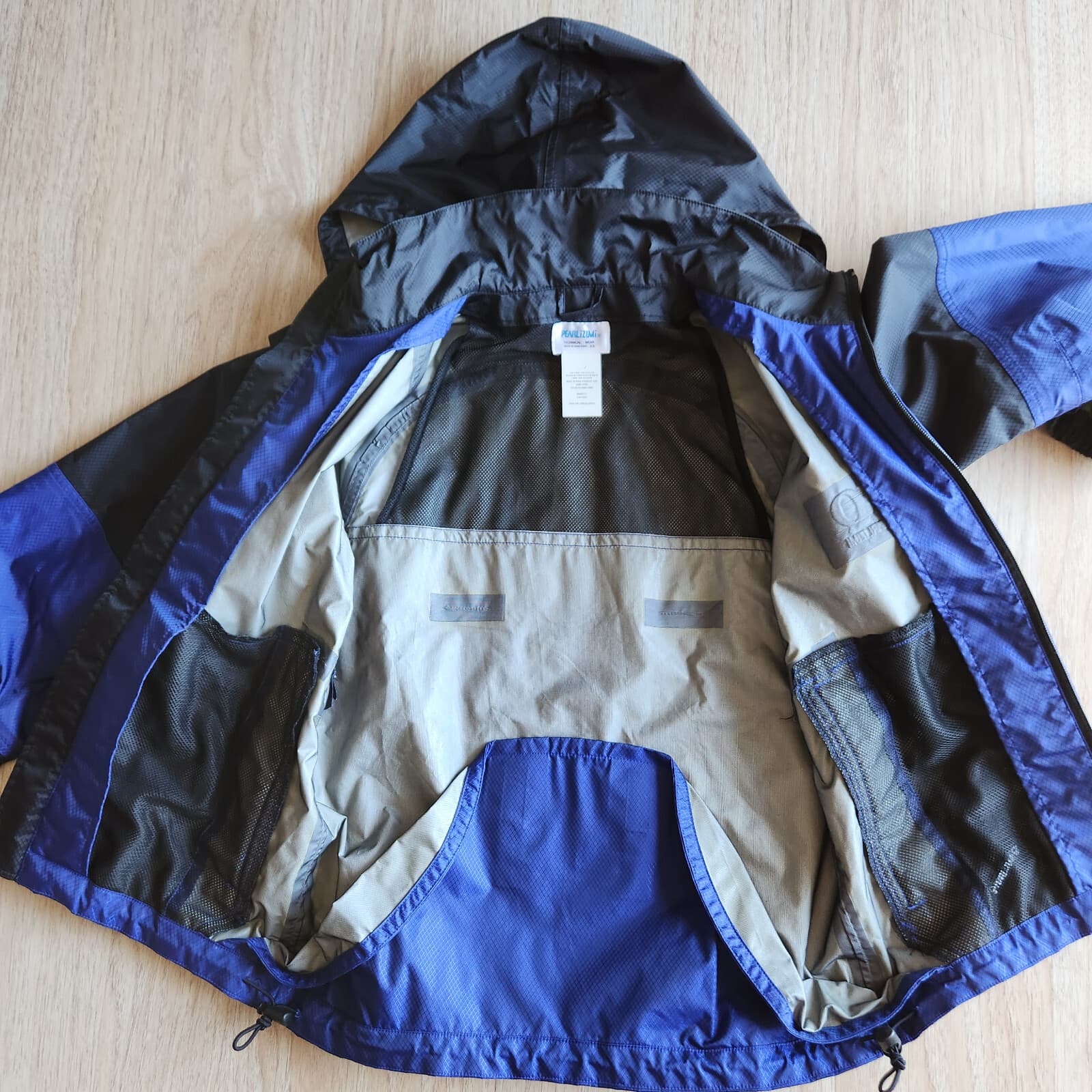 Vintage Pearl Izumi Windbreaker Cycling Jacket Attachable Hood Blue Women's XS - Thumbnail 11