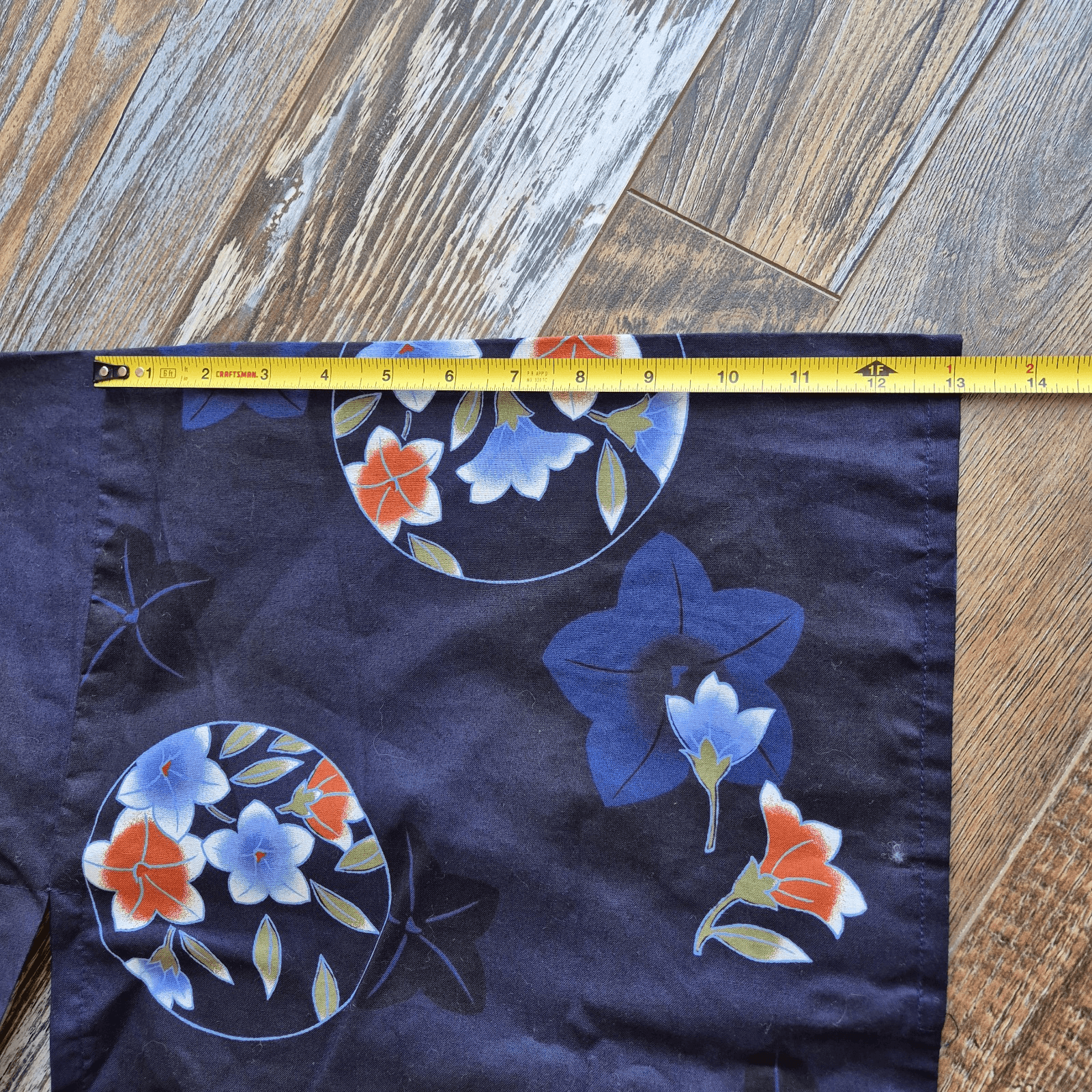 NWT Pret A Porter Floral Japanese Yukata Kimono Robe Cotton Blue O/S *No Belt* - Thumbnail 9