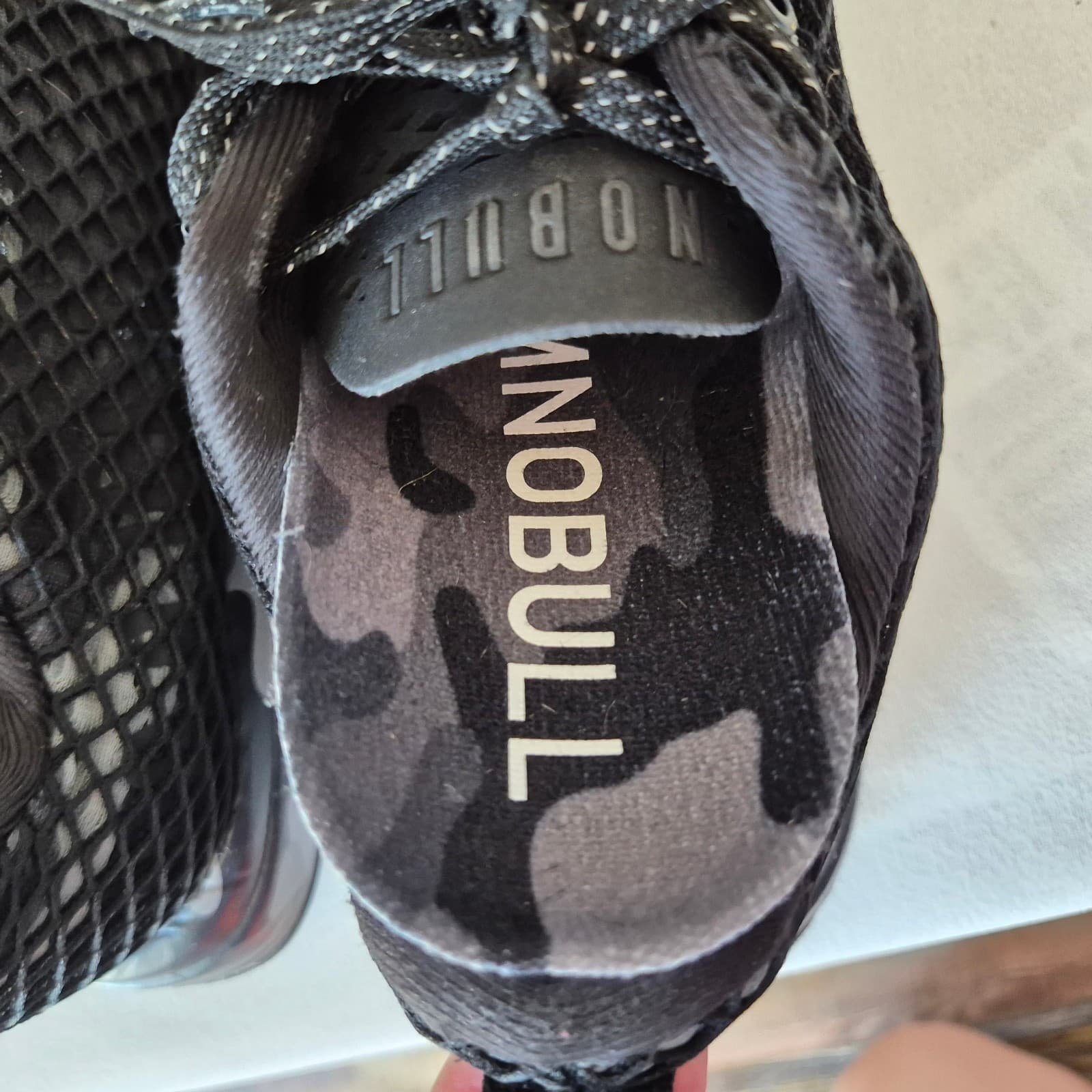 Nobull Mesh Runner Sneakers Lace-Up Flexible Support Black Camo Unisex M6.5 W8 - Thumbnail 9