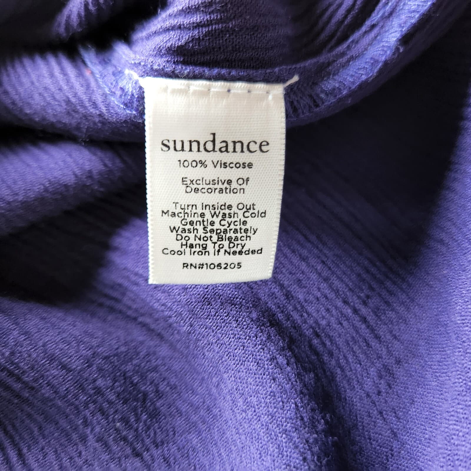 Sundance Dawn-Kissed Embroidered Gauze Tunic Top Midi Dress Purple-Blue-ish Sz.S - Thumbnail 10