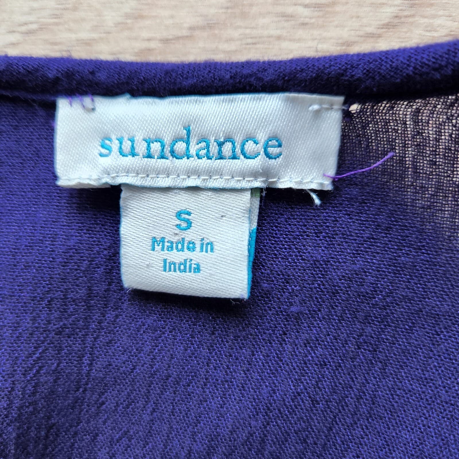 Sundance Dawn-Kissed Embroidered Gauze Tunic Top Midi Dress Purple-Blue-ish Sz.S - Thumbnail 9
