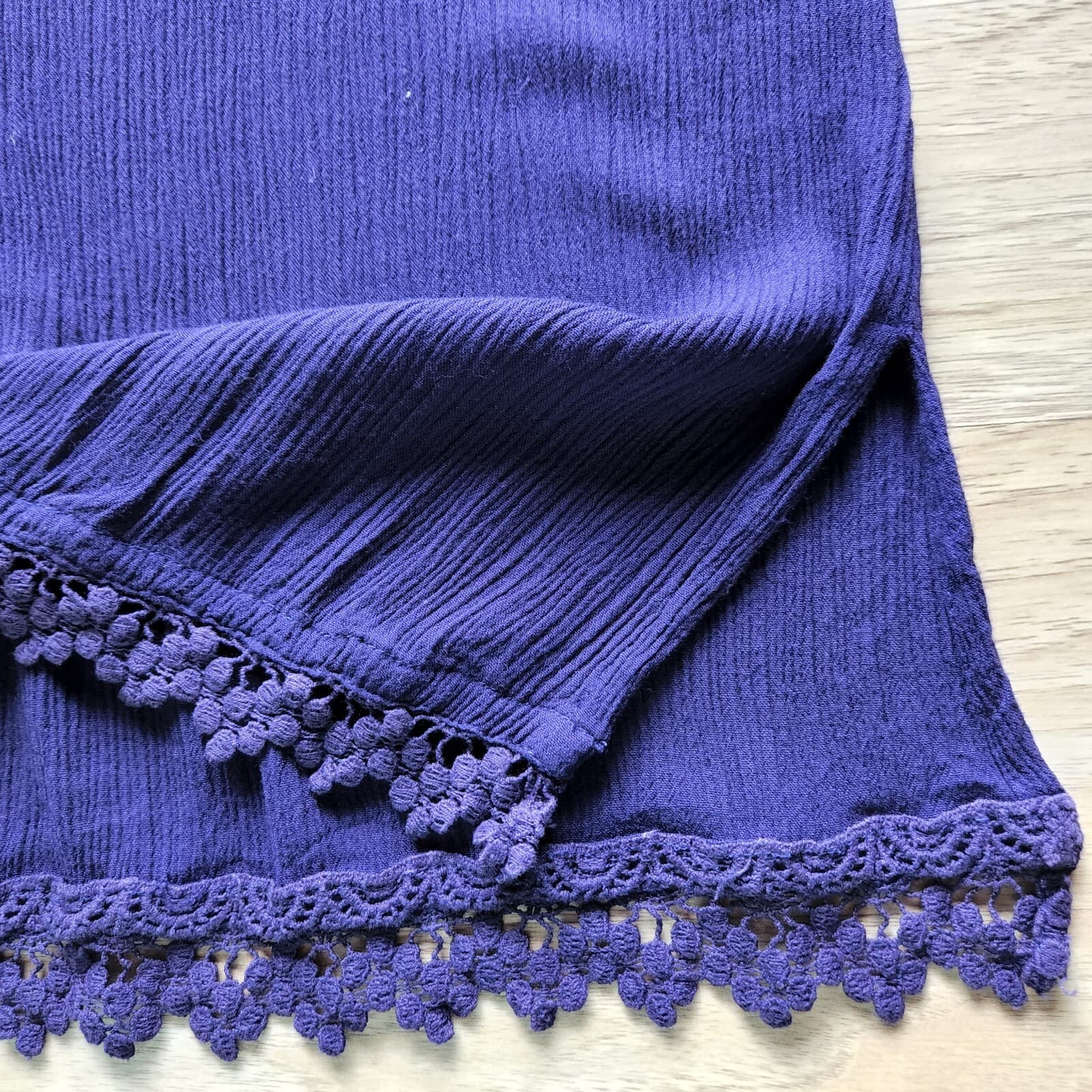Sundance Dawn-Kissed Embroidered Gauze Tunic Top Midi Dress Purple-Blue-ish Sz.S - Thumbnail 8