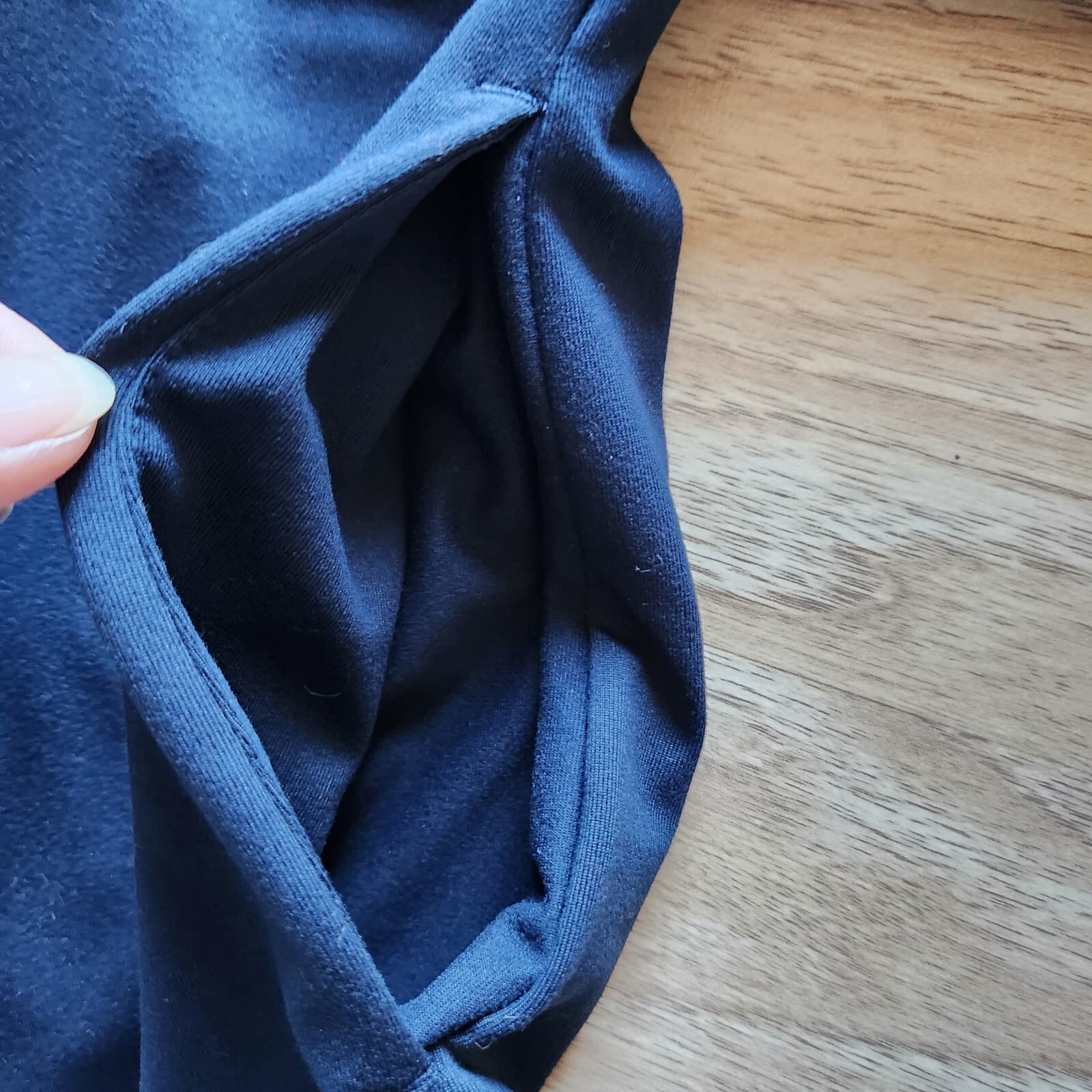J.Jill Fit Performance Jacket Long Sleeve Zip Pocket Knit Dark Blue Women L-Tall - Thumbnail 6
