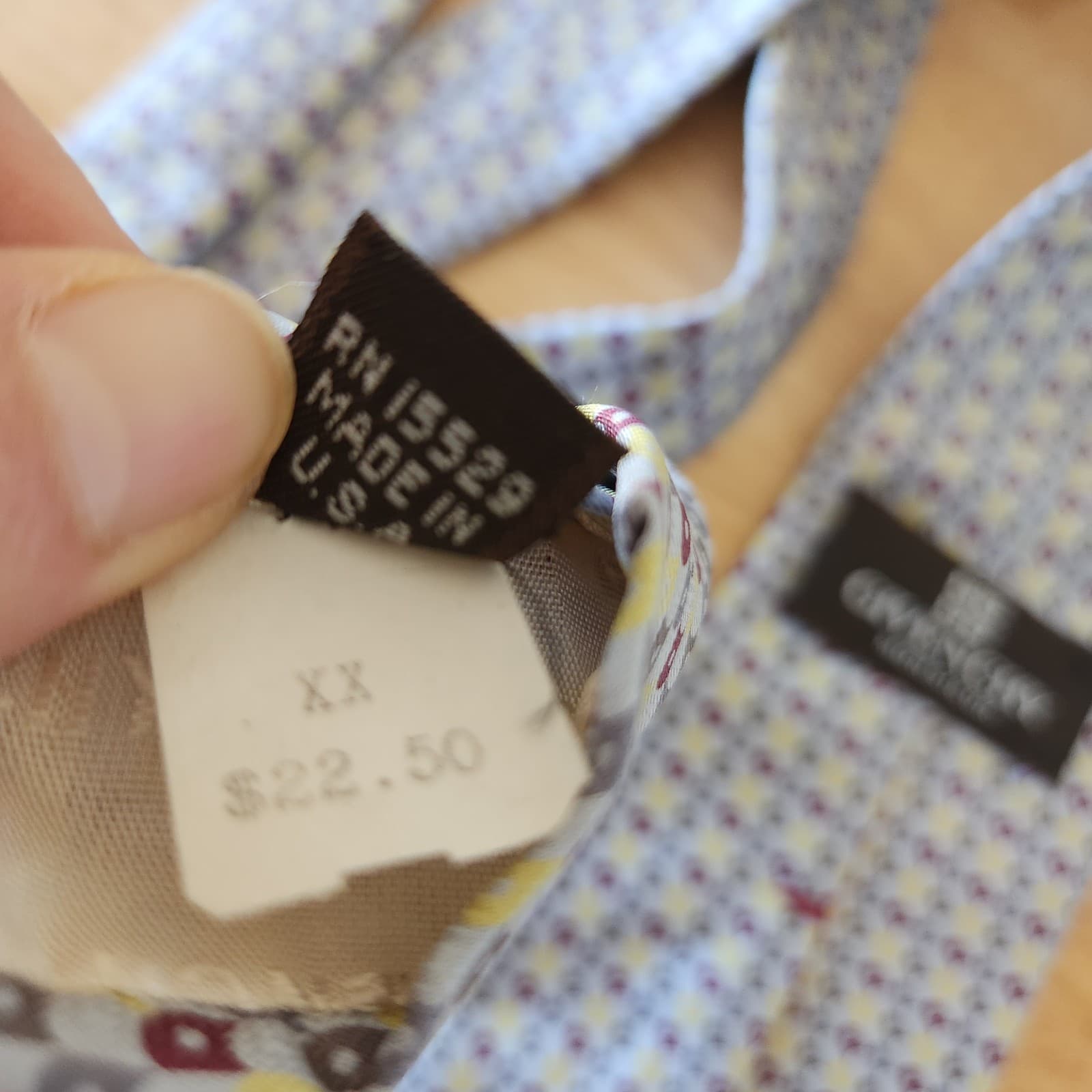 Vintage Givenchy Monsieur Made in USA Italian Silk Geometric Neck Tie Multicolor - Thumbnail 7