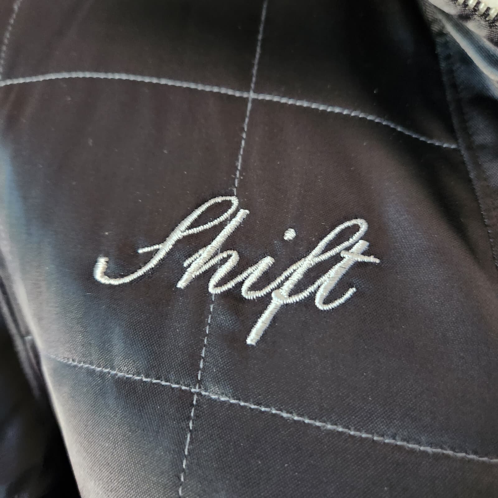 Shift Quilted Puffer Bomber Motorcycle Jacket Zip-Up Pocket Black Women's M - Thumbnail 4