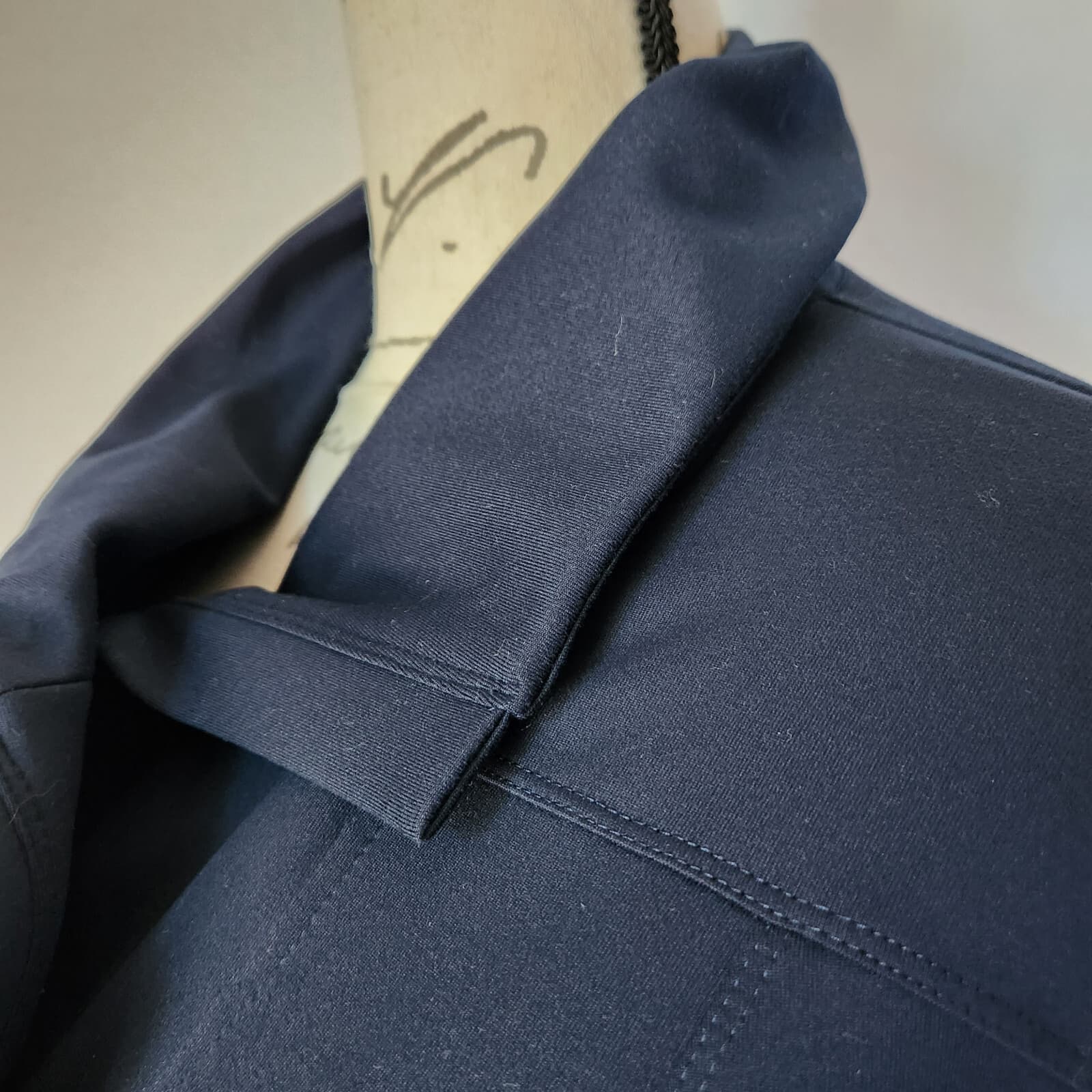 J.Jill Fit Performance Jacket Long Sleeve Zip Pocket Knit Dark Blue Women L-Tall - Thumbnail 3