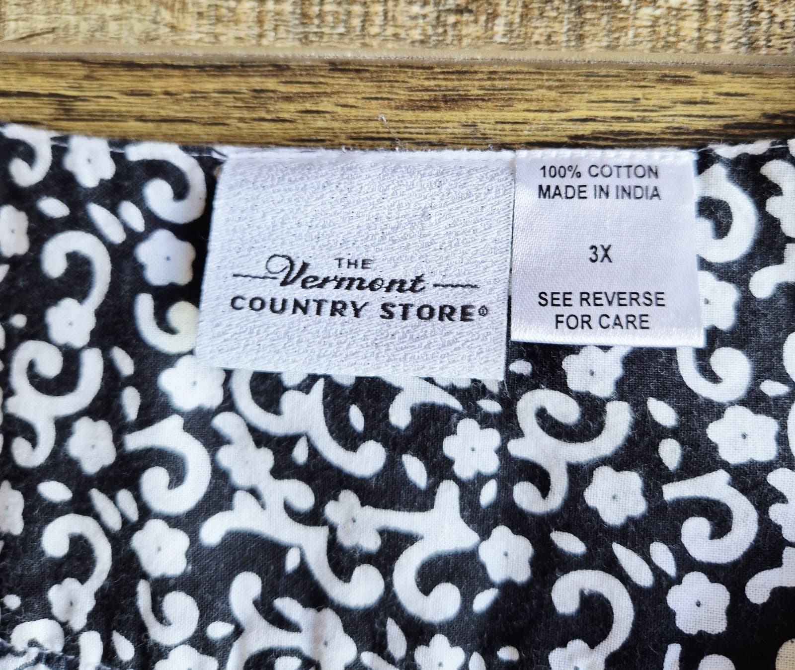 The Vermont Country Store Sz.3X Cotton Tiered Lounger House Dress Short Sleeve - Thumbnail 7