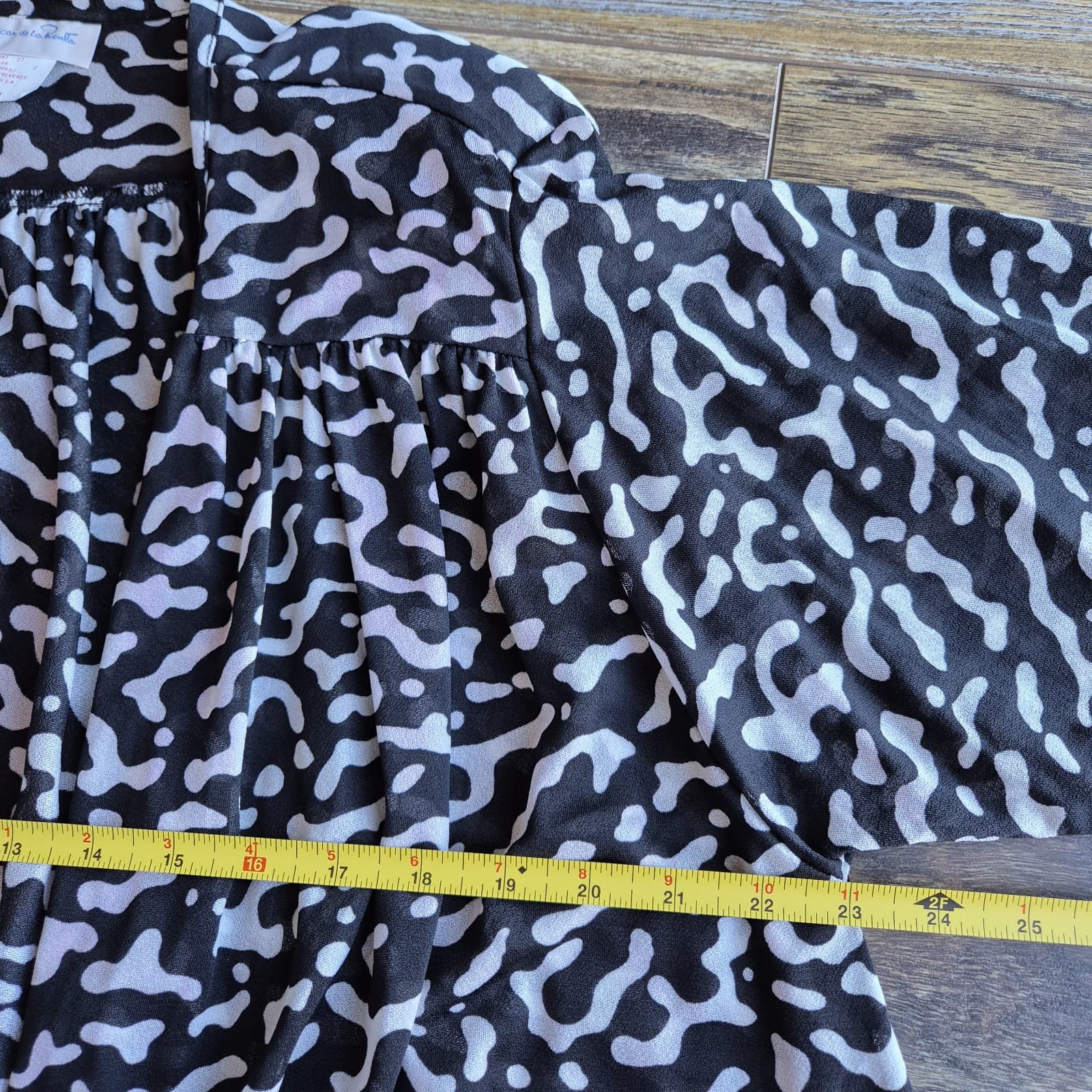 Vintage NWT Oscar De La Renta Swimwear Wavelengths Coverup Leopard Black White M - Thumbnail 15