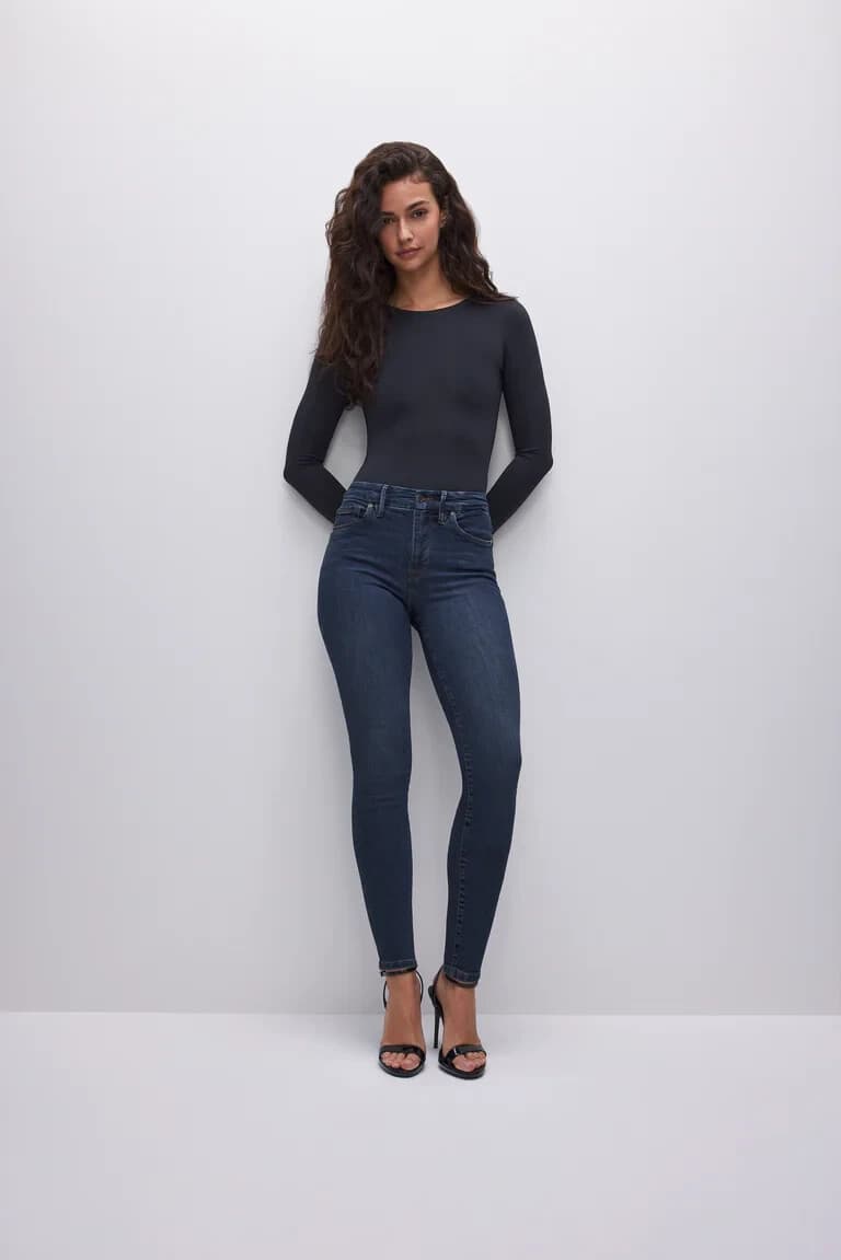 Good American Good Legs Skinny High Rise Jeans Zip Stretch Blue Women's 27 - Thumbnail 3