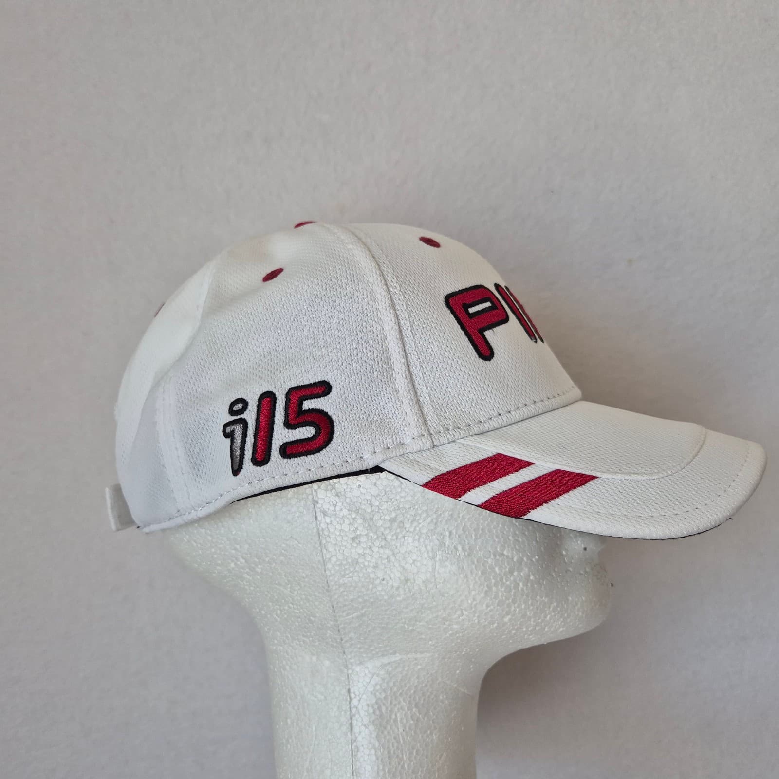 NWoT PING i15 S56 Golf Hat Cap Adjustable Hook/Loop White Red Adult One Size - Thumbnail 4