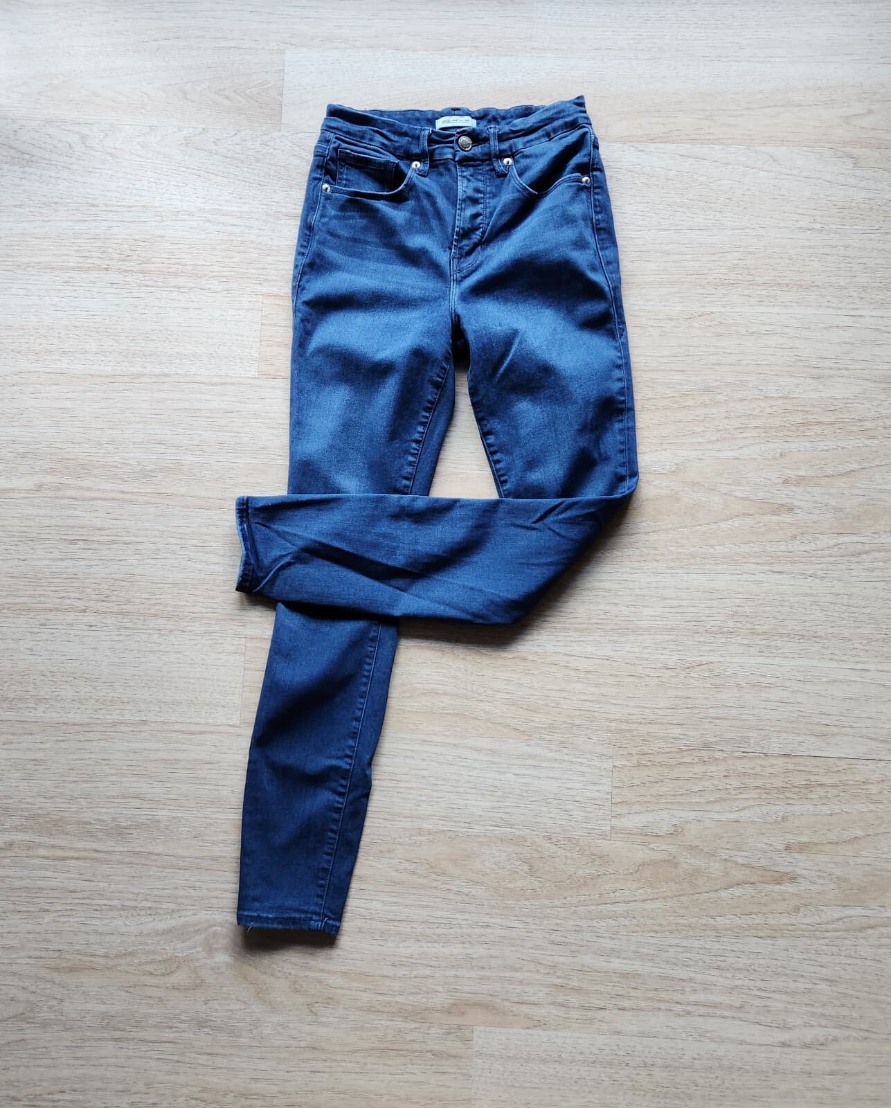 Good American Good Legs Skinny High Rise Jeans Zip Stretch Blue Women's 27 - Thumbnail 2