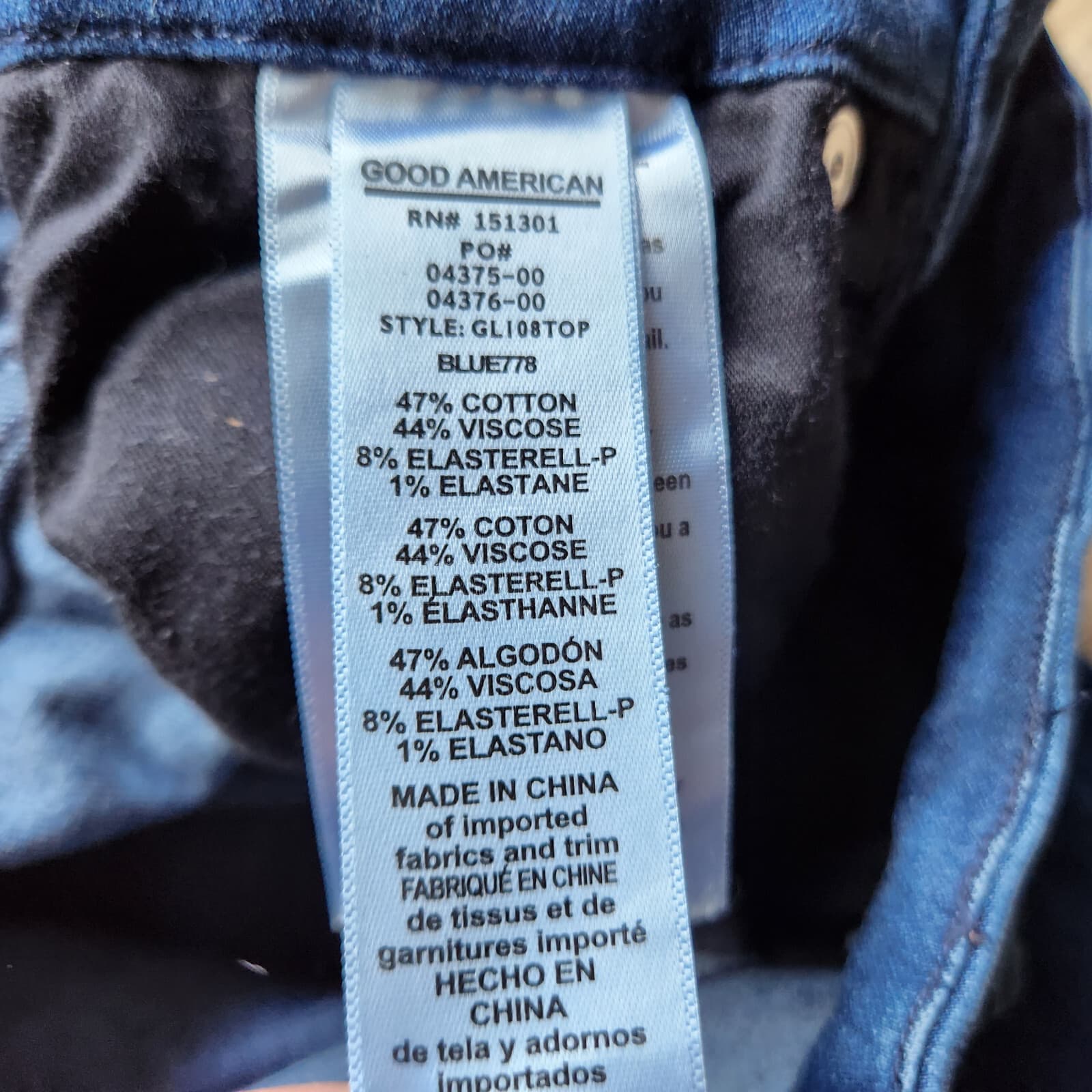 Good American Good Legs Skinny High Rise Jeans Zip Stretch Blue Women's 27 - Thumbnail 9