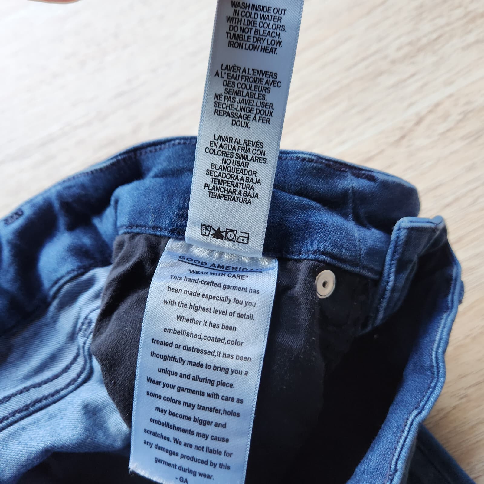 Good American Good Legs Skinny High Rise Jeans Zip Stretch Blue Women's 27 - Thumbnail 10