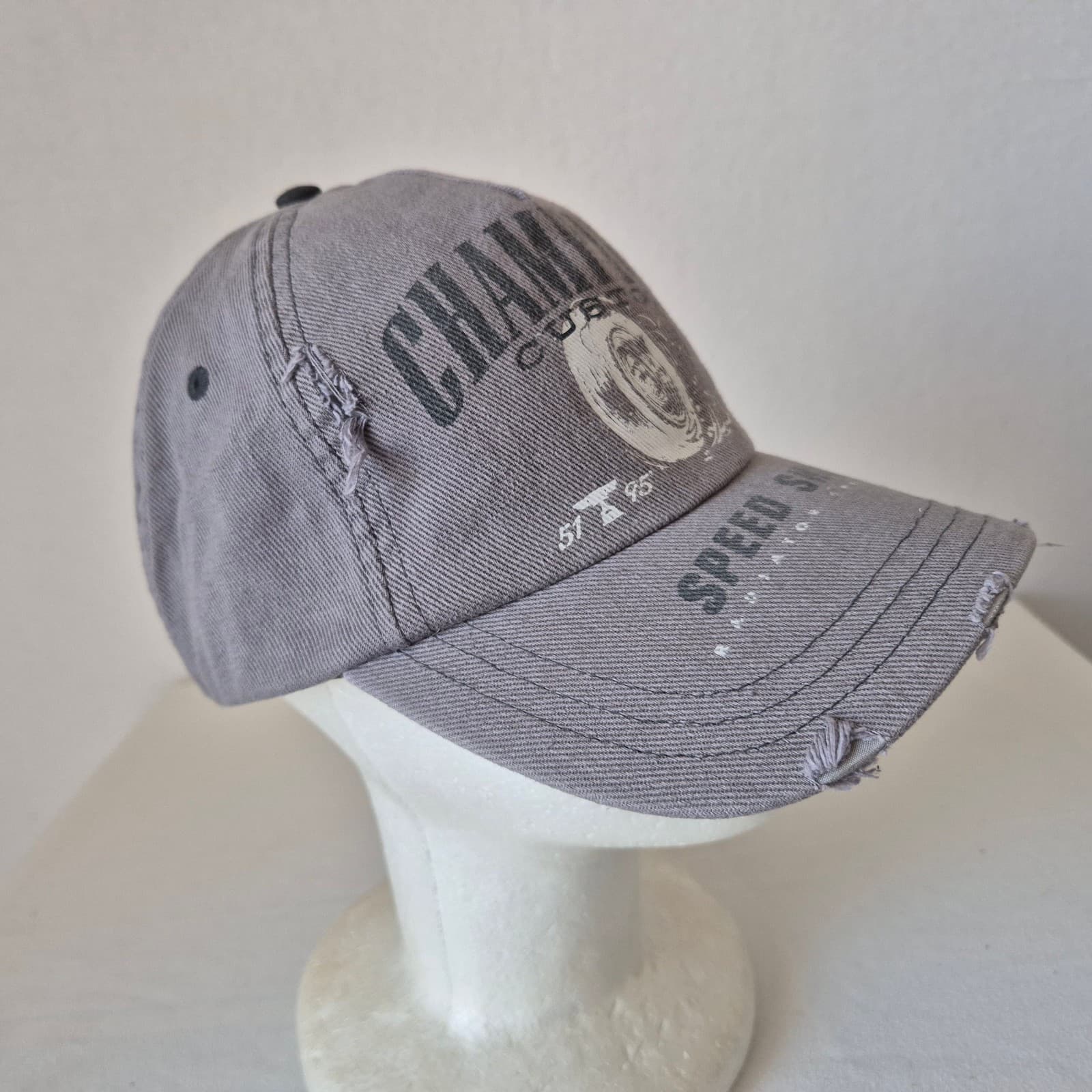 Disney Champions Custom Speed Shop Cotton Twill Distressed Baseball Cap 57-61cm. - Thumbnail 2