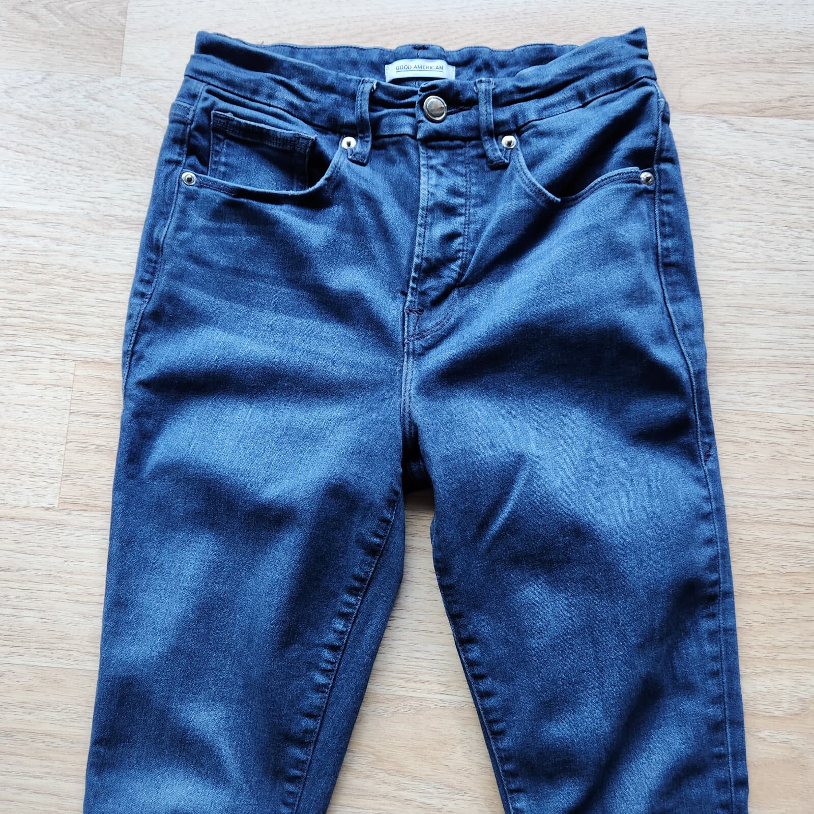 Good American Good Legs Skinny High Rise Jeans Zip Stretch Blue Women's 27 - Thumbnail 4