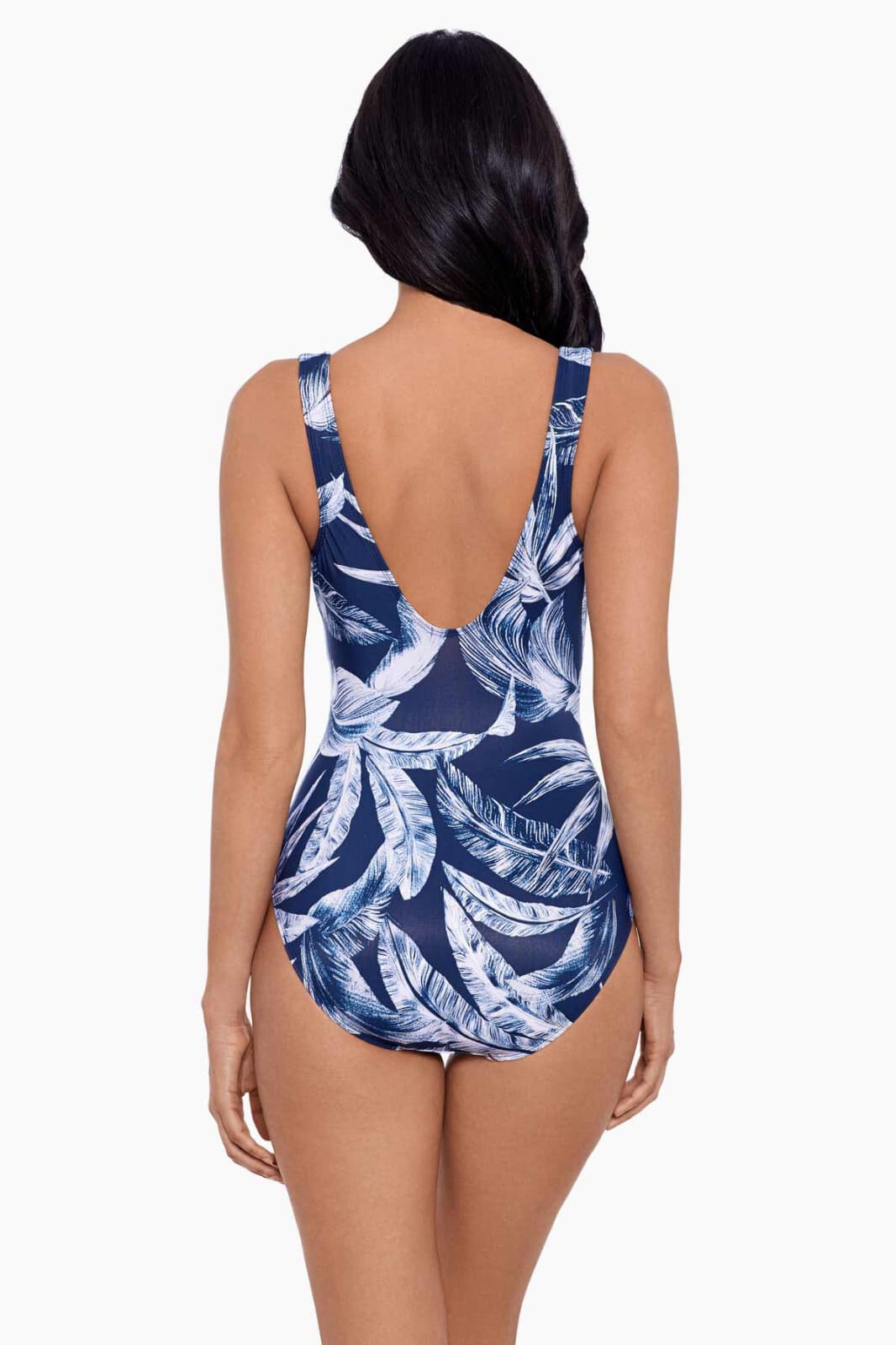 Miraclesuit Tropical Escape One Piece Swimsuit Sweetheart Neck Black White US8 - Thumbnail 6