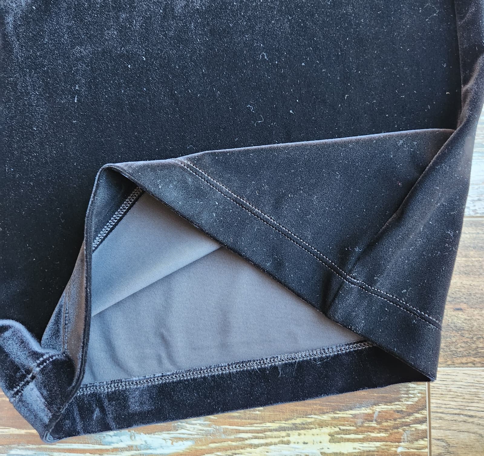 Chico's Velvet Wide-Leg Comfort Pants Pull-On Elastic-Waist Stretch Black XLP - Thumbnail 4