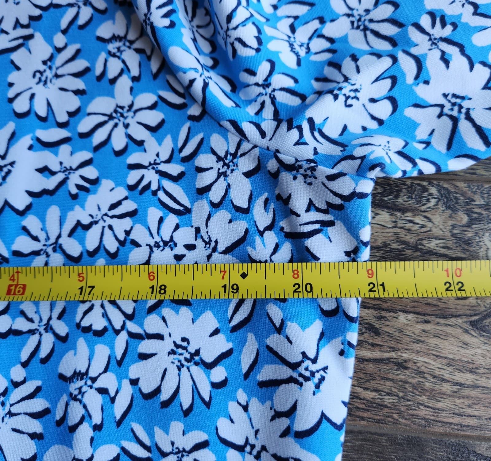 NWT Lilly Pulitzer Ainslee Floral Polo Dress 3/4 Sleeve Knit Lunar Blue Sz.XL - Thumbnail 13