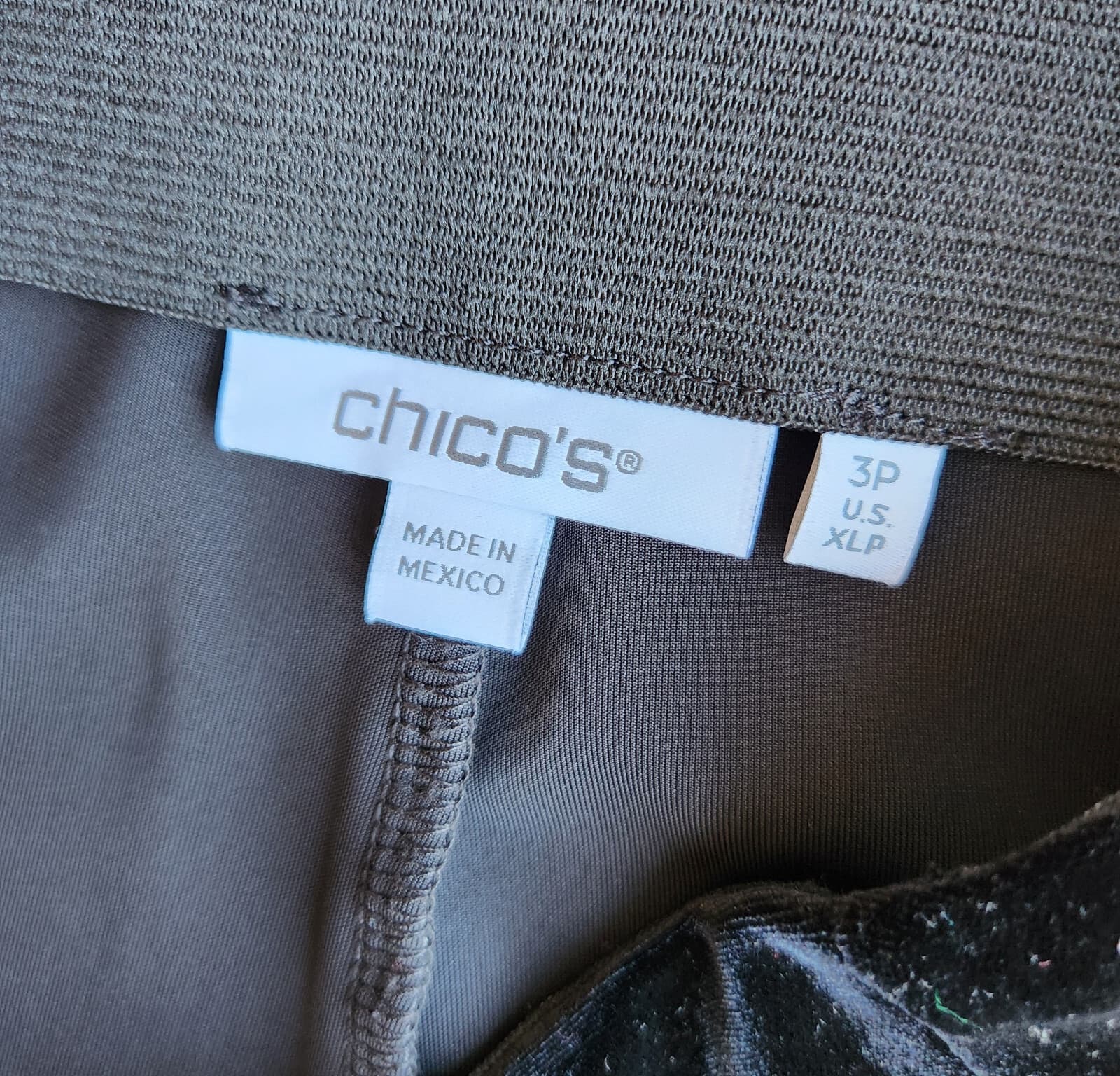 Chico's Velvet Wide-Leg Comfort Pants Pull-On Elastic-Waist Stretch Black XLP - Thumbnail 6
