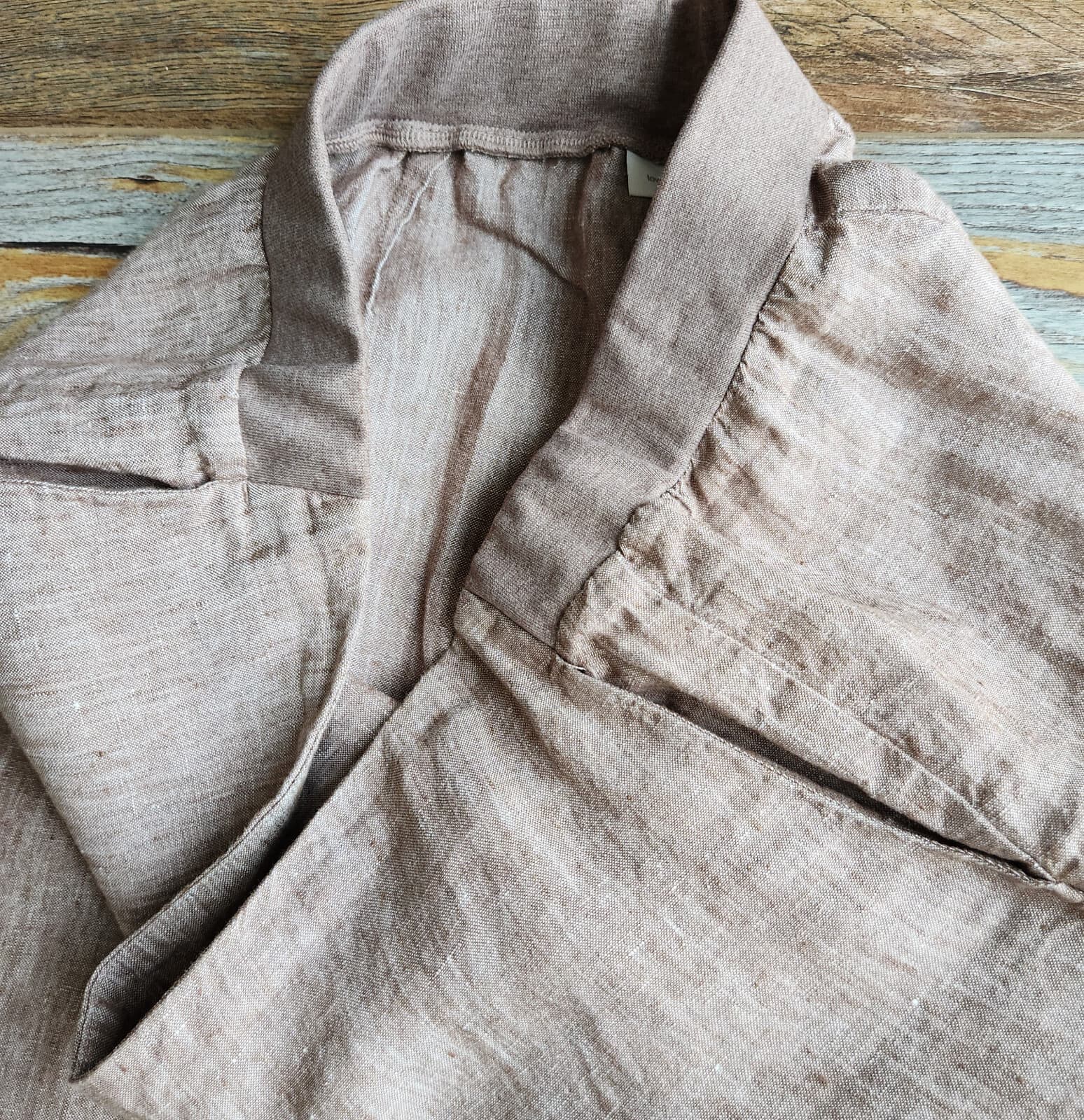 J.Jill Love Linen Pull-On Slim-Leg Pants Elastic-Waist Pocket Brown Sz.M - Thumbnail 5
