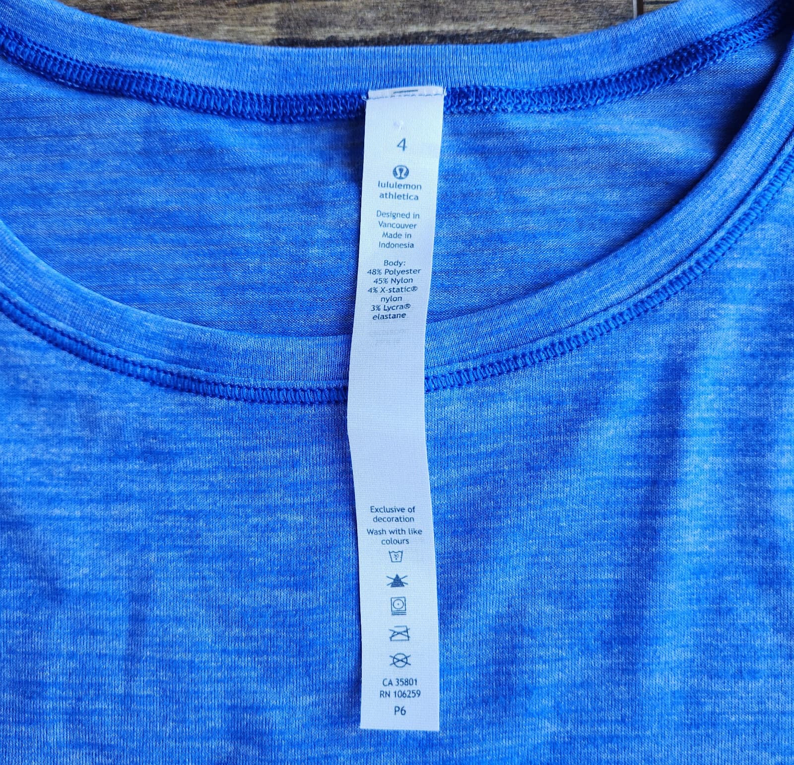 NWoT Lululemon $68 Run It Out Tee Short Sleeve Heathered Cerulean Blue Women's 4 - Thumbnail 11