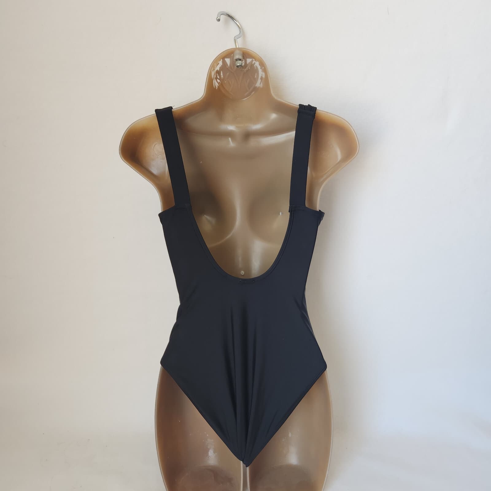 Calvin Klein One Piece Swimsuit Deep V-Neck Cut-Out Bra-Padded Black Women's XS - Thumbnail 3