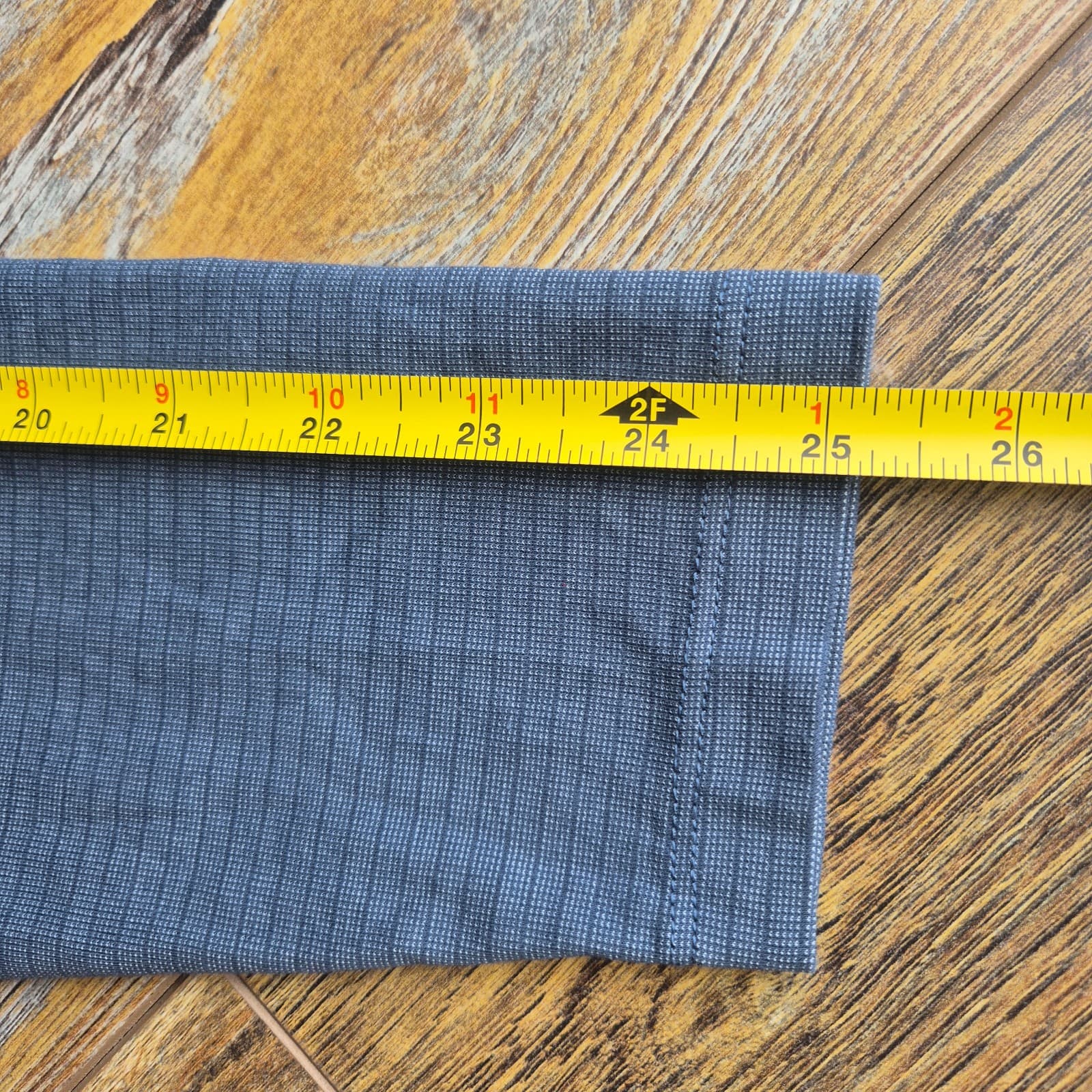 Robert Barakett Greenbow Long Sleeve Polo Shirt Texture Blue Grey Men's XL - Thumbnail 8