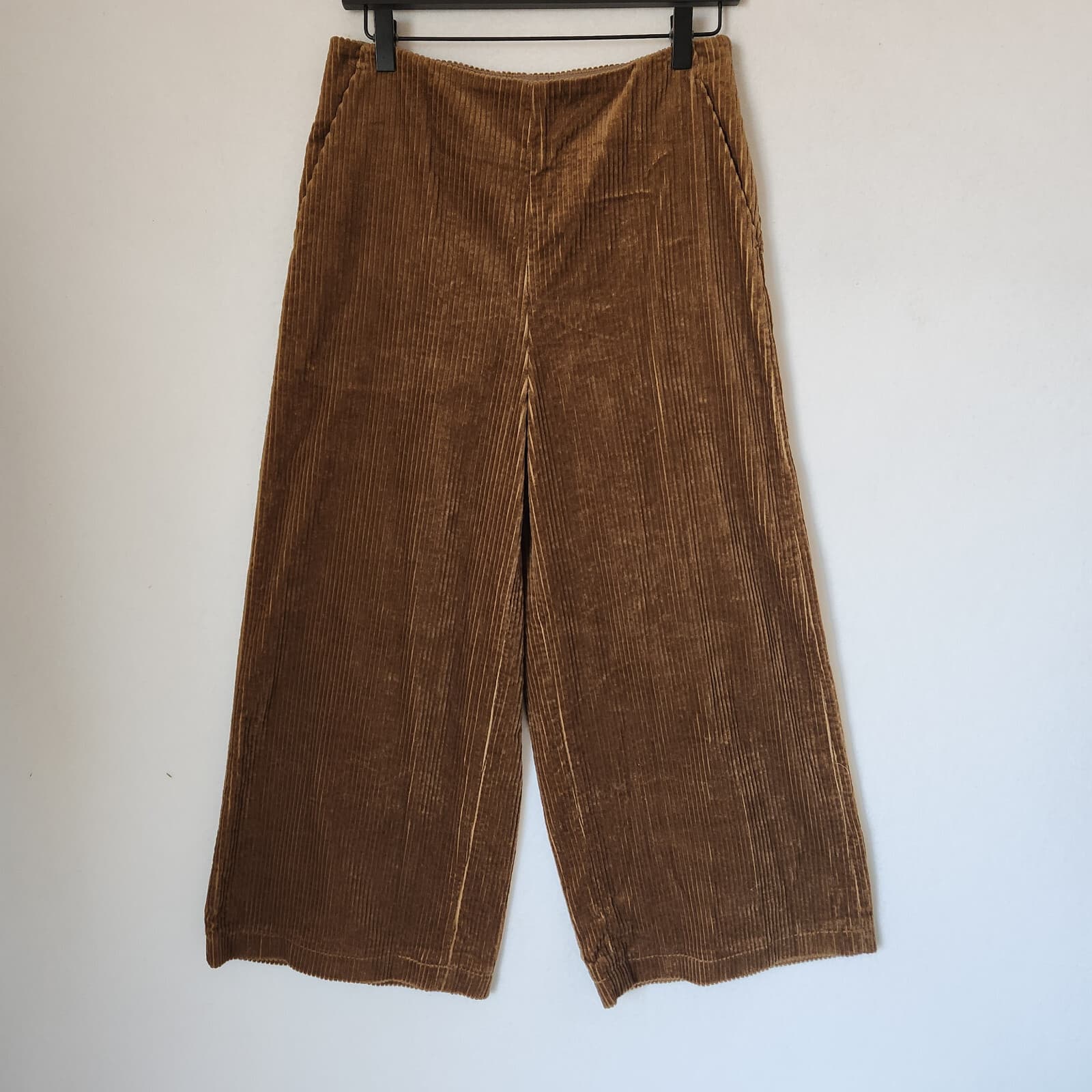 NWT Pilgrim Surf+Supply Made in Japan Corduroy Wide Leg Pants Pocket Brown Sz.2 - Thumbnail 2
