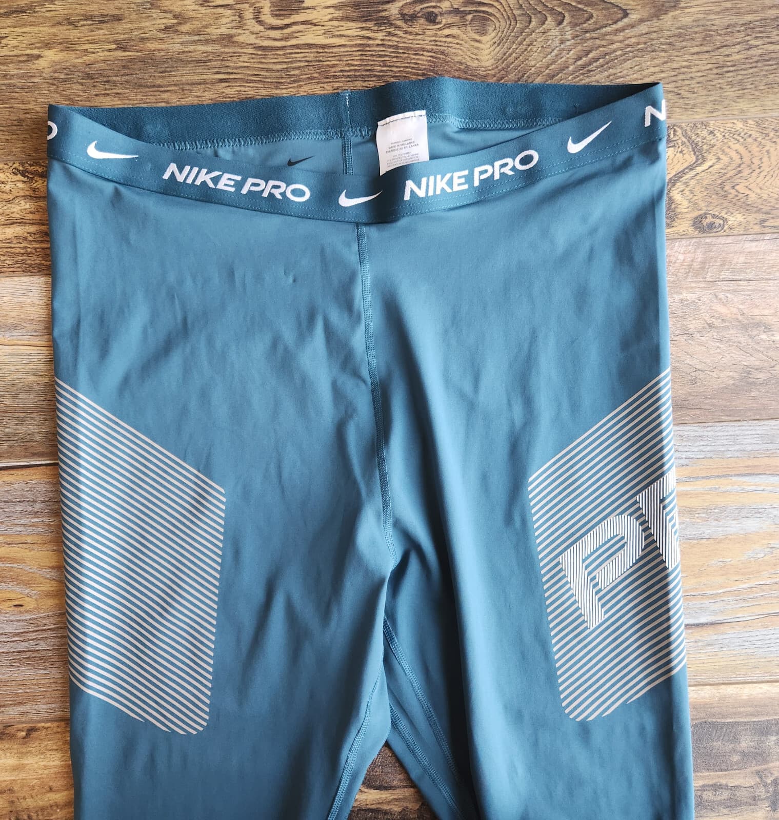 NIKE PRO Dri-Fit Graphic Activewear Legging High Waist Green Women Plus Size 2X - Thumbnail 3