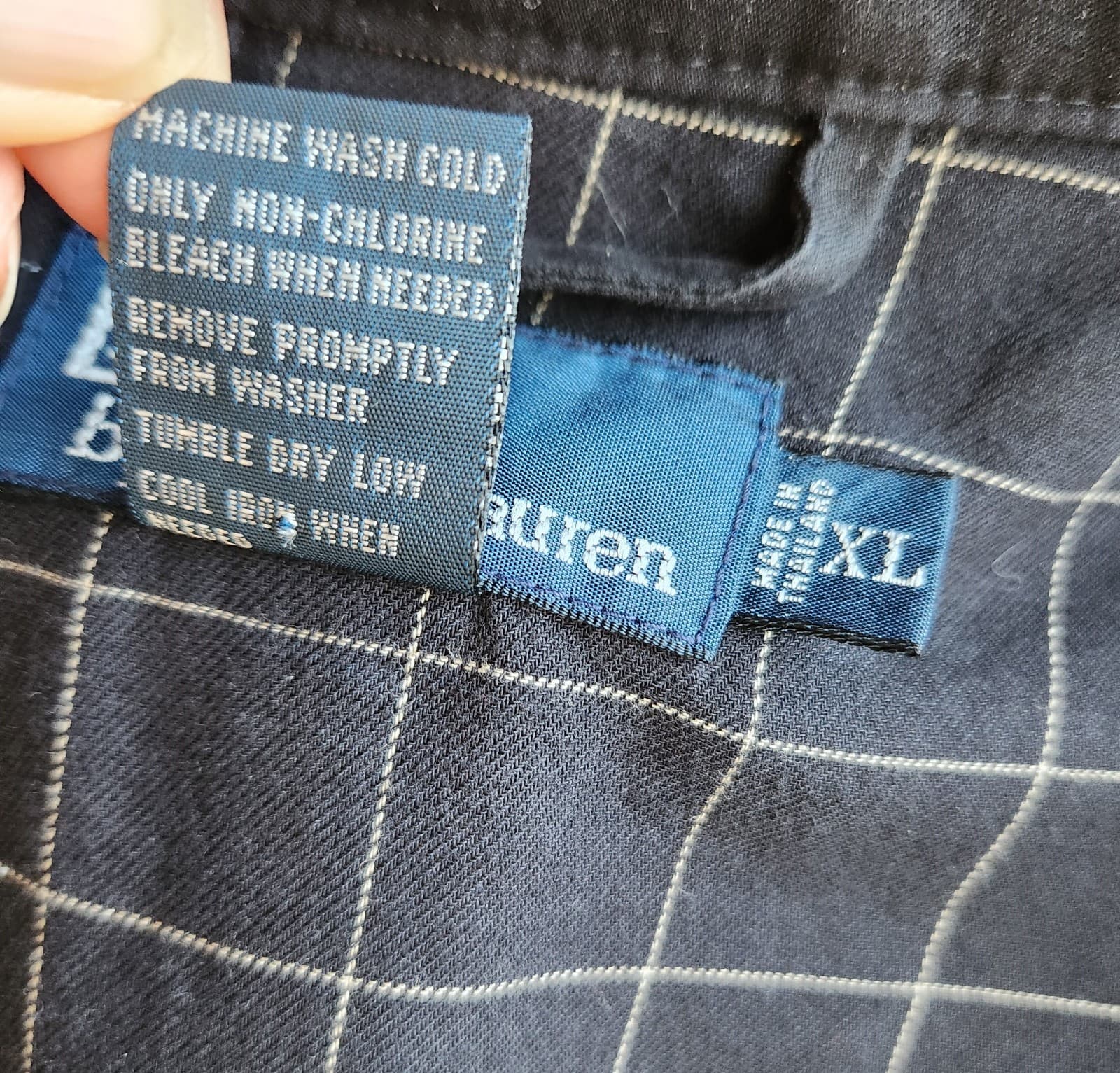 Vintage Polo Ralph Lauren Sz.XL Bi-Swing Harrington Jacket Full-Zip Lined Black - Thumbnail 15