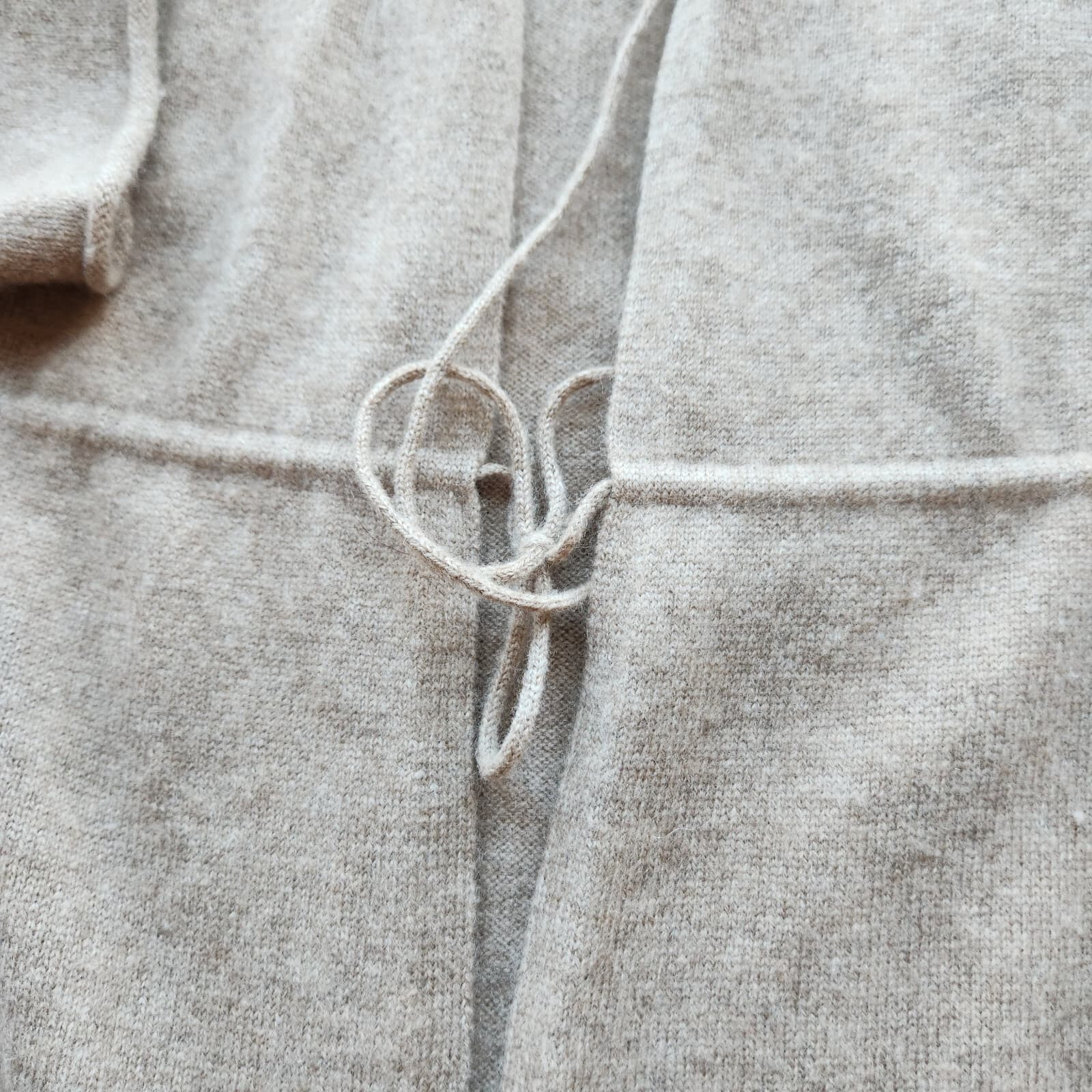 Vintage EILEEN FISHER 100% Cashmere Cardigan Drawstring Tie-Waist Brown Womens S - Thumbnail 8