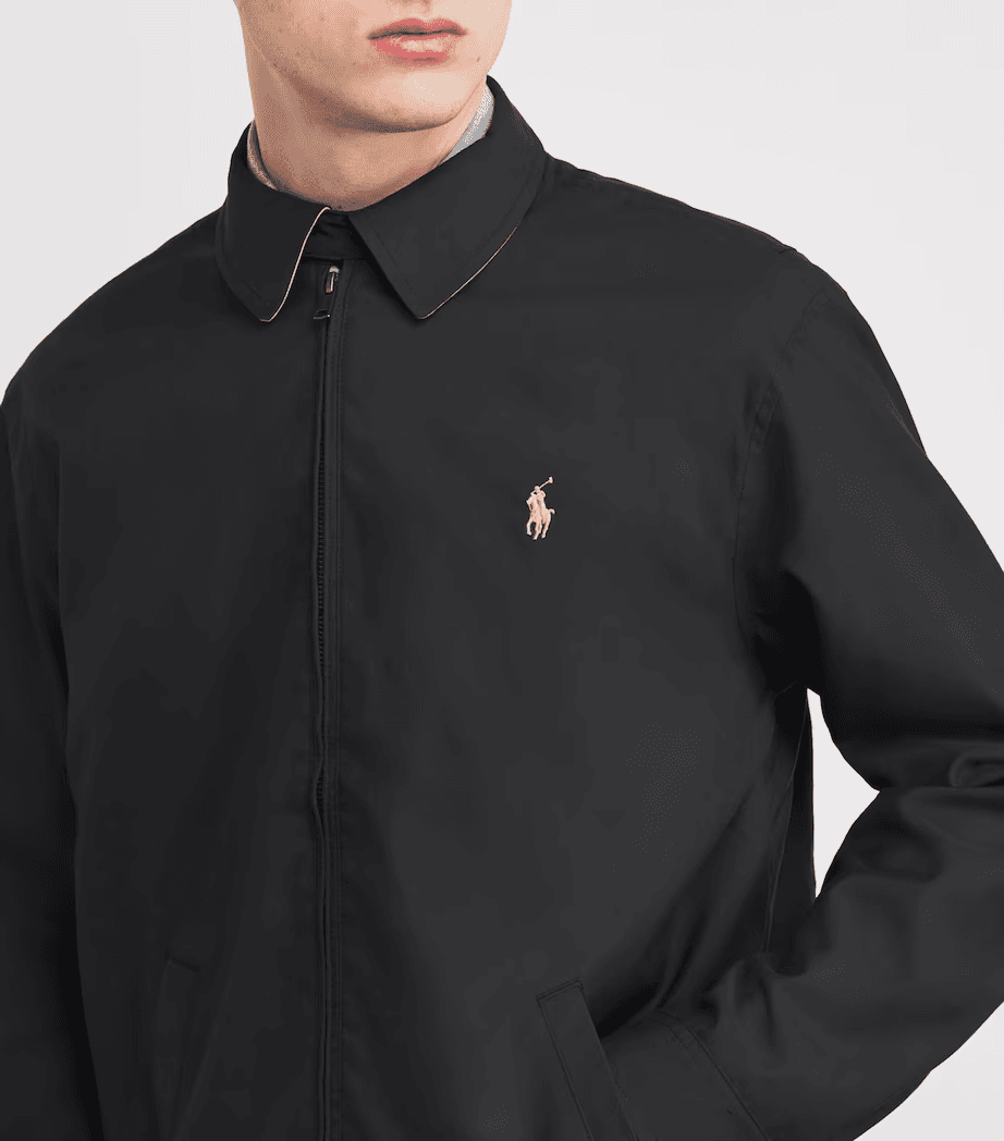 Vintage Polo Ralph Lauren Sz.XL Bi-Swing Harrington Jacket Full-Zip Lined Black - Thumbnail 3