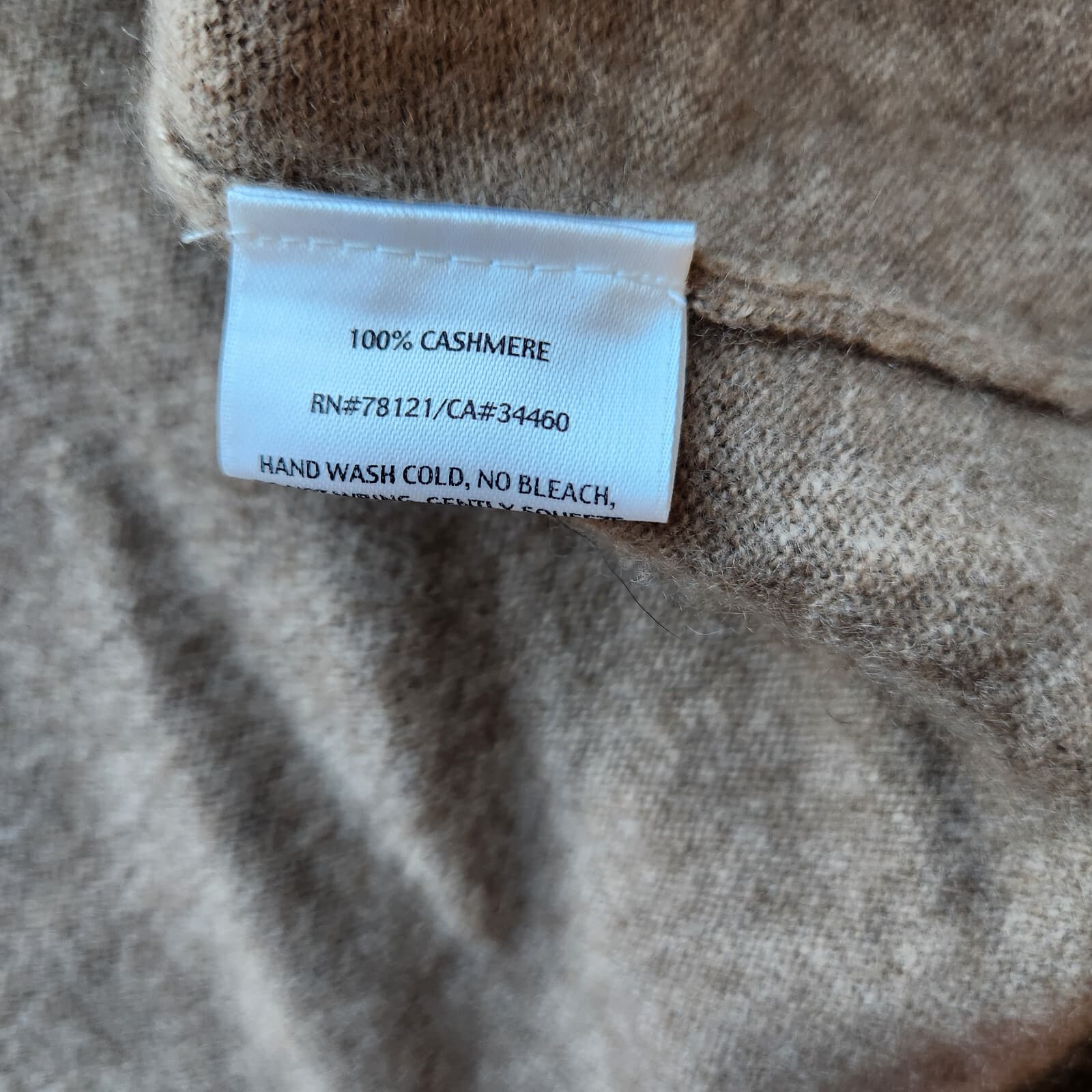 Vintage EILEEN FISHER 100% Cashmere Cardigan Drawstring Tie-Waist Brown Womens S - Thumbnail 10
