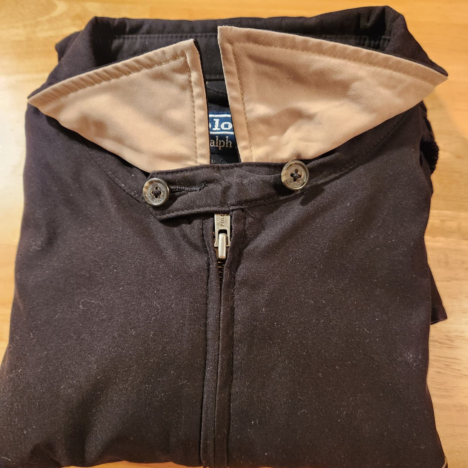 Vintage Polo Ralph Lauren Sz.XL Bi-Swing Harrington Jacket Full-Zip Lined Black - Thumbnail 8
