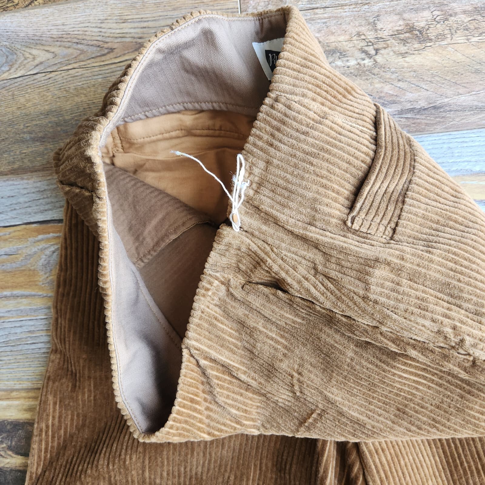NWT Pilgrim Surf+Supply Made in Japan Corduroy Wide Leg Pants Pocket Brown Sz.2 - Thumbnail 6