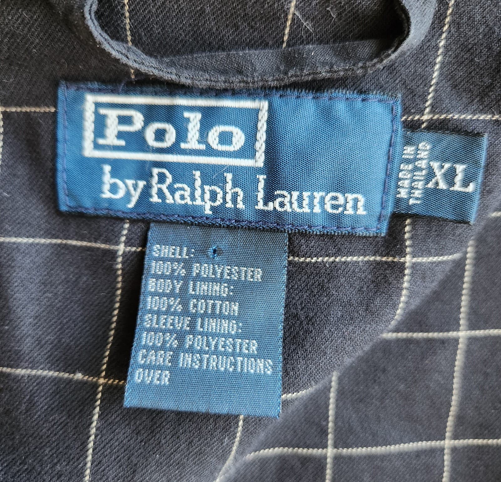 Vintage Polo Ralph Lauren Sz.XL Bi-Swing Harrington Jacket Full-Zip Lined Black - Thumbnail 14