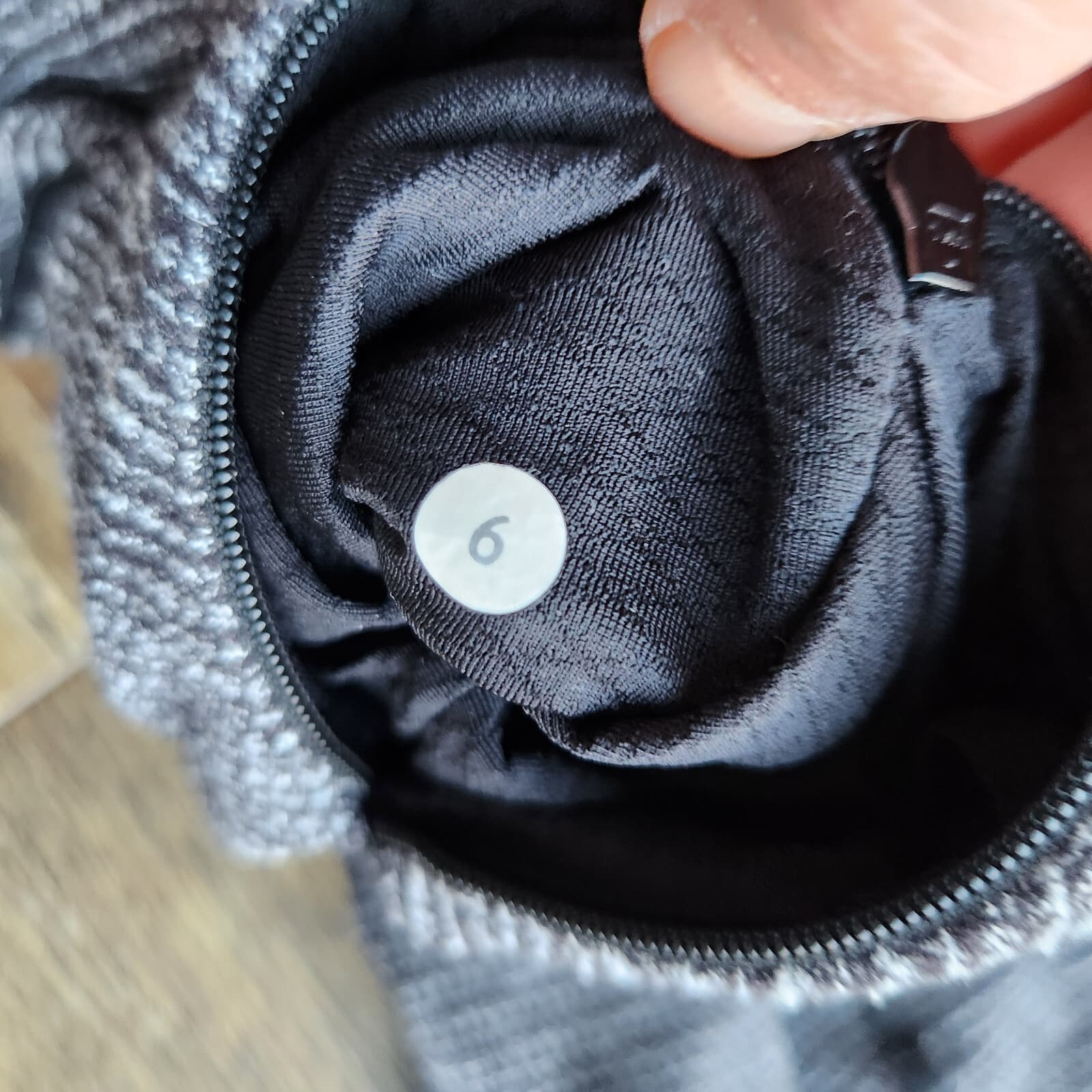Lululemon Think Fast Pullover Sweatshirt Mini Check Pique Black Heathered Sz.6 - Thumbnail 11