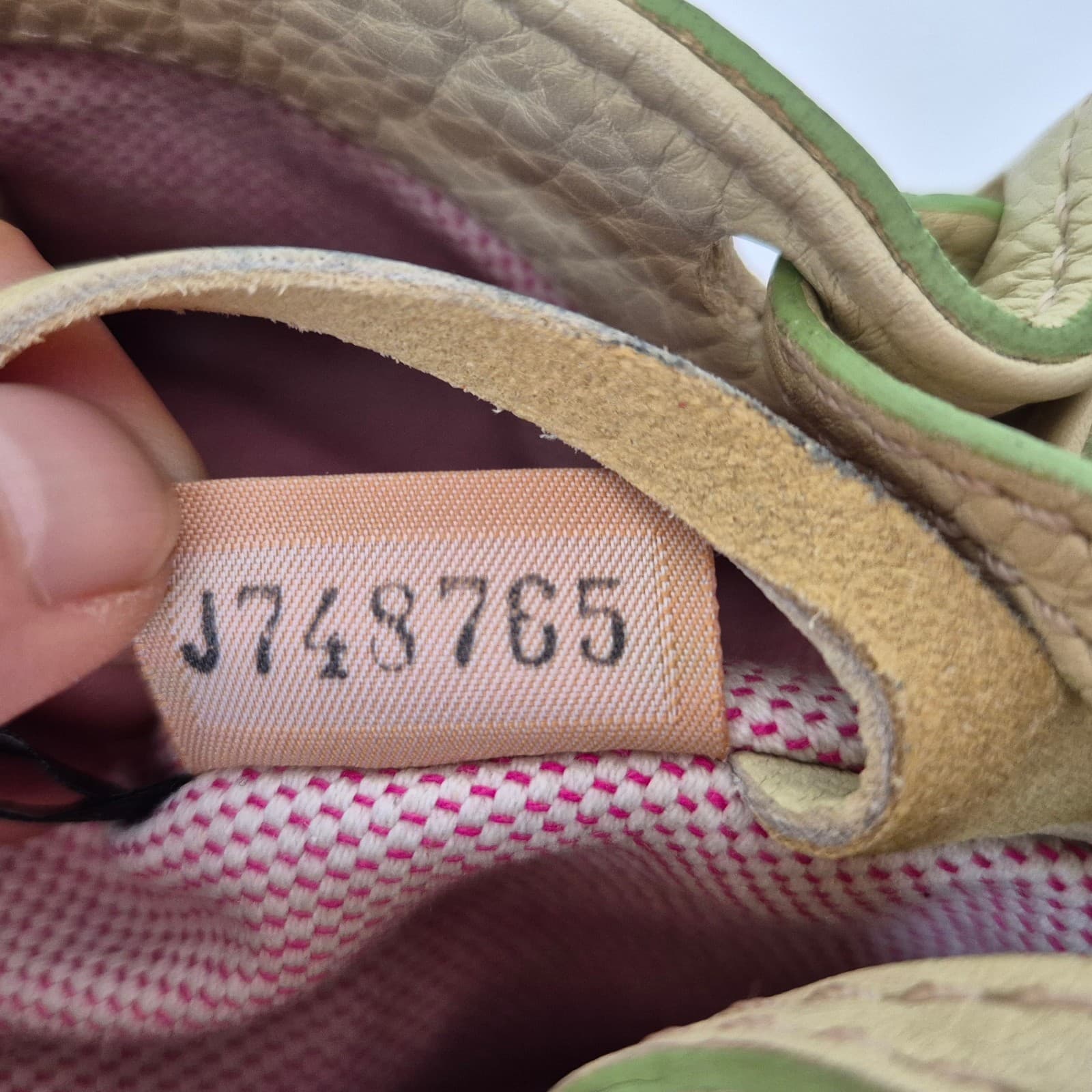 DOONEY & BOURKE Pebbled Leather Shoulder Bag Lime Green Buckle Closure - Thumbnail 12