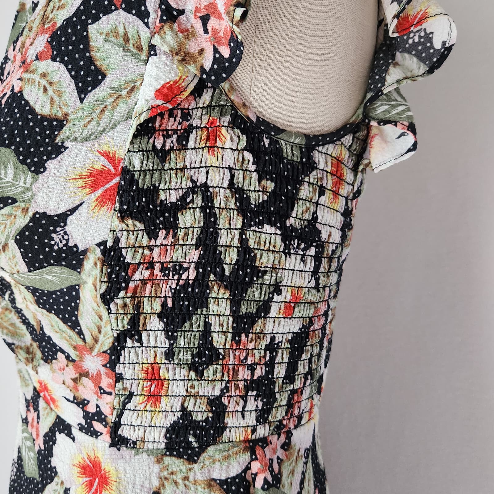 Rebecca Taylor Kamea Fleur Silk Floral Mini Dress V-Neck Sleeveless Lined Sz.4 - Thumbnail 6