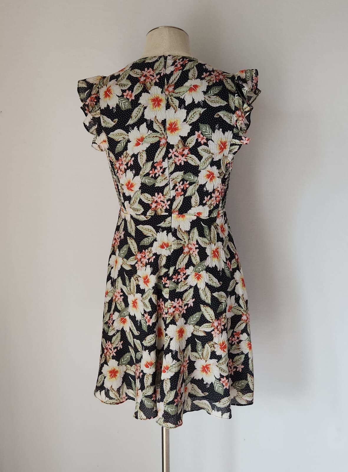 Rebecca Taylor Kamea Fleur Silk Floral Mini Dress V-Neck Sleeveless Lined Sz.4 - Thumbnail 8