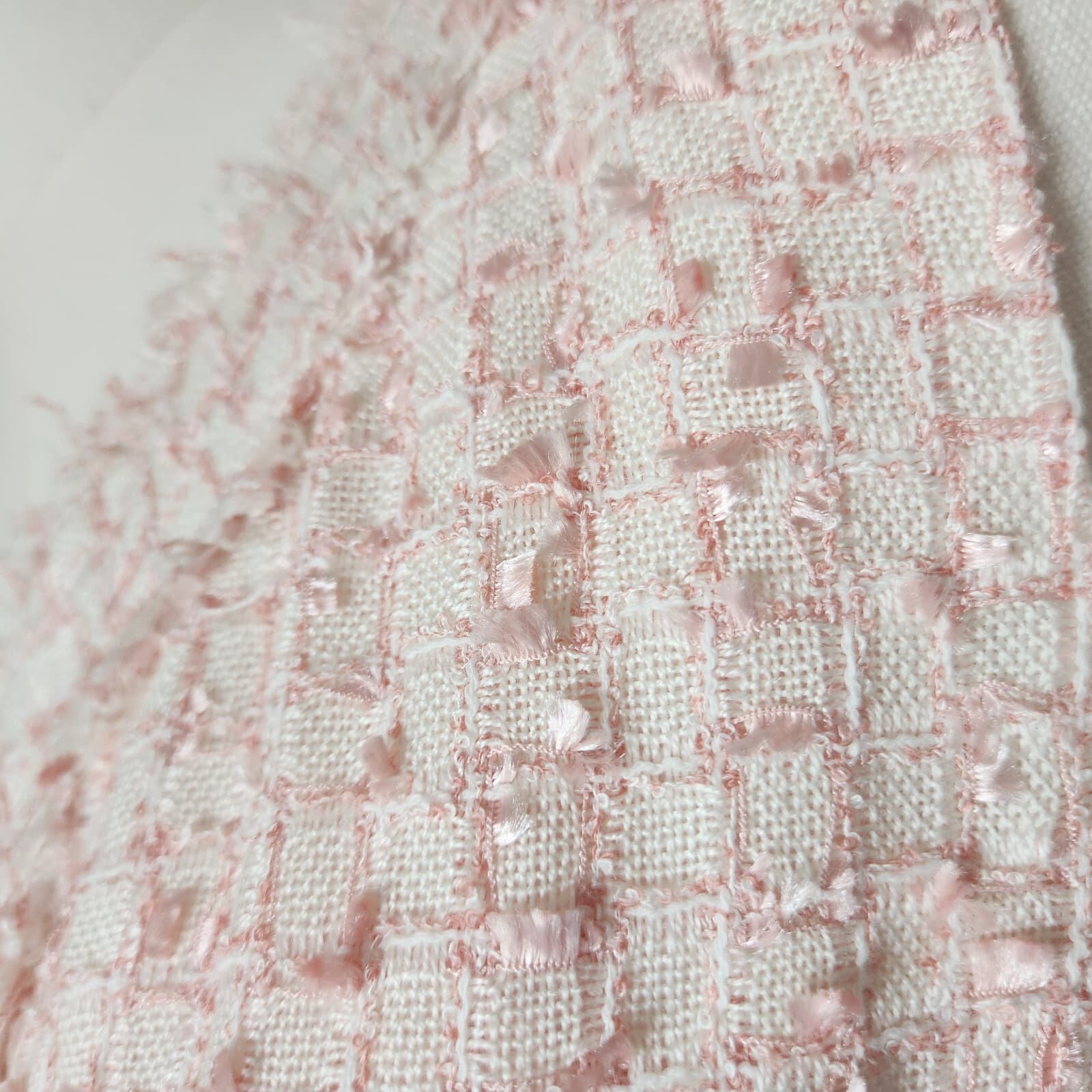 NWoT Karl Lagerfeld Tweed Sheath Dress Sleeveless V-Neck Pocket Pink Sz.12 - Thumbnail 10