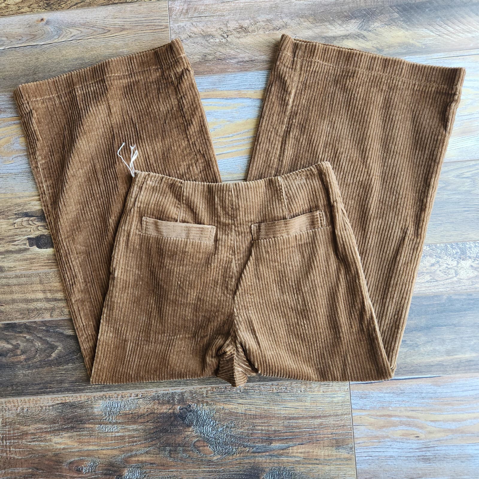 NWT Pilgrim Surf+Supply Made in Japan Corduroy Wide Leg Pants Pocket Brown Sz.2 - Thumbnail 7