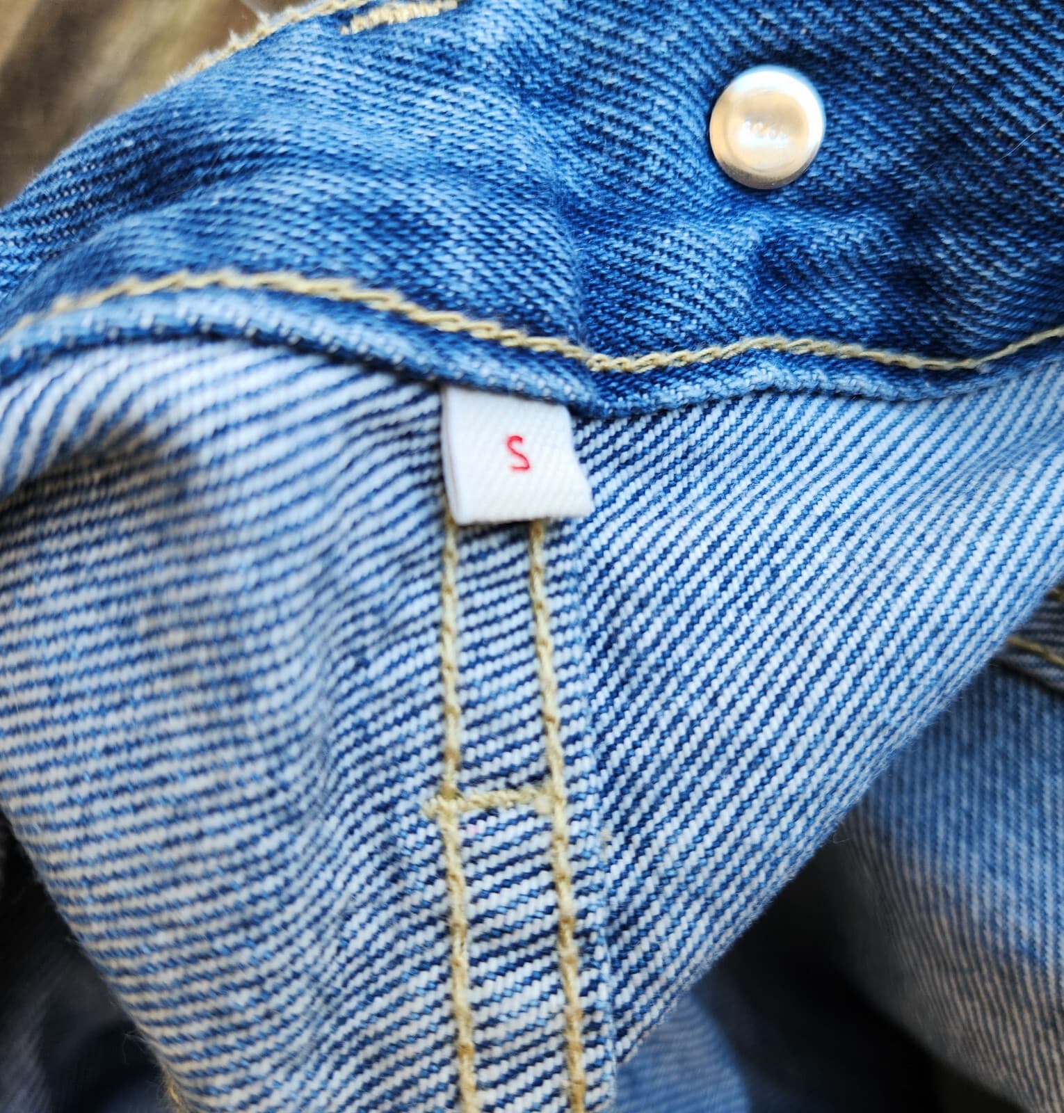 Levi's Distressed Denim Overalls Straight Open-Back Medium Wash Blue Women's S - Thumbnail 10